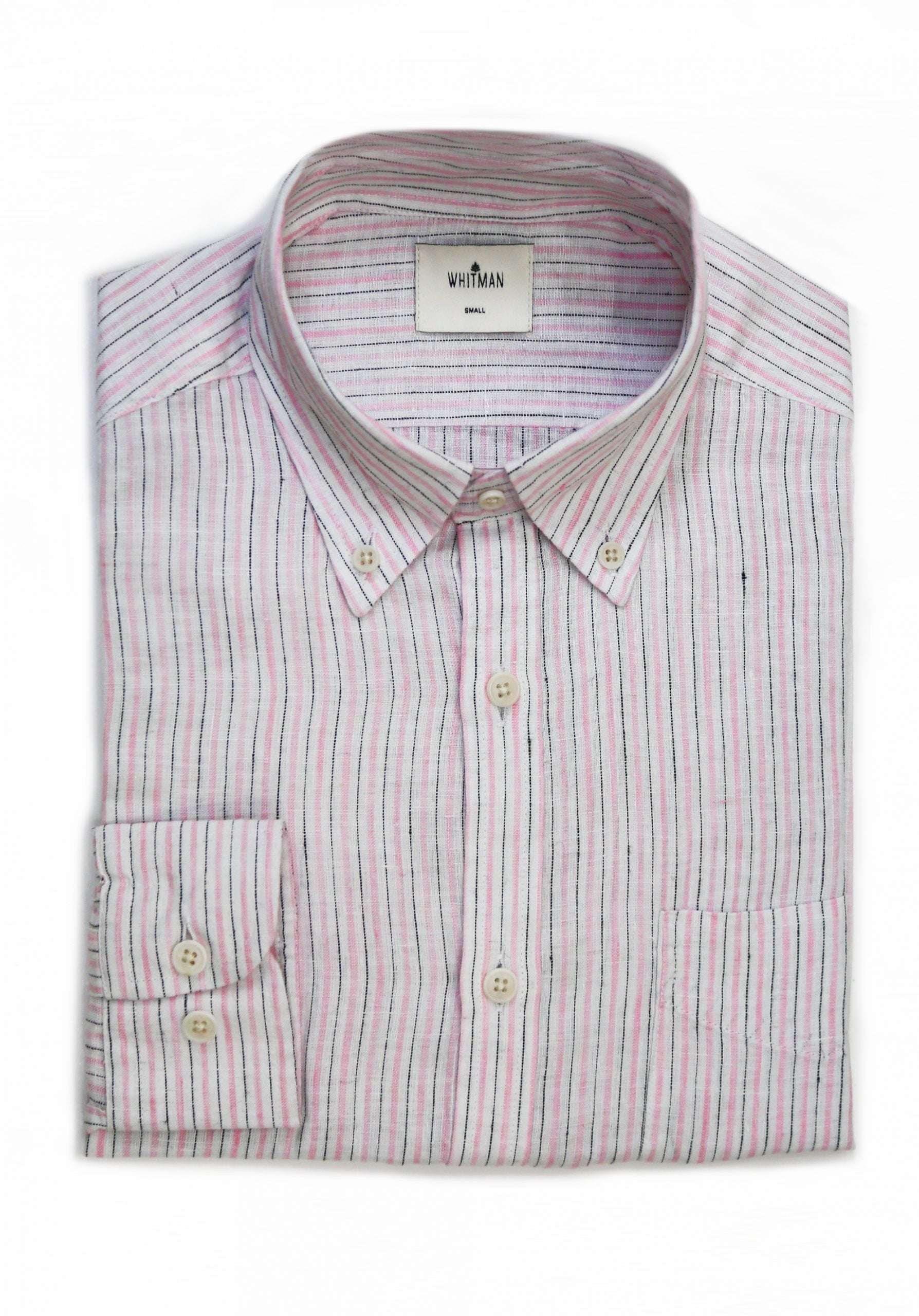 Camisa Lino Cbd Lineas Blanco - Rosado - Negro