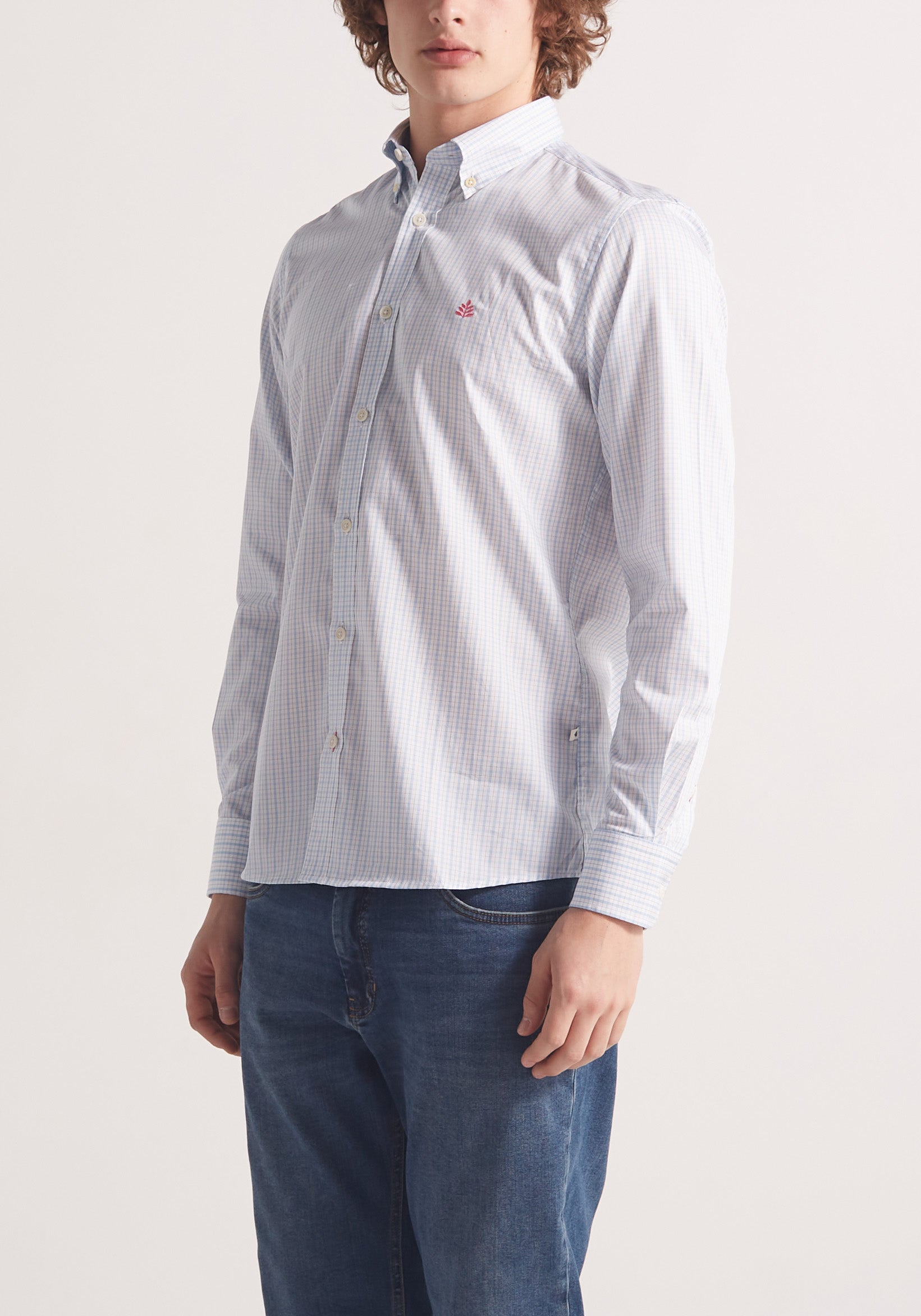 Camisa Whitman Cuadros Comb. Azul - Blanco Cbd