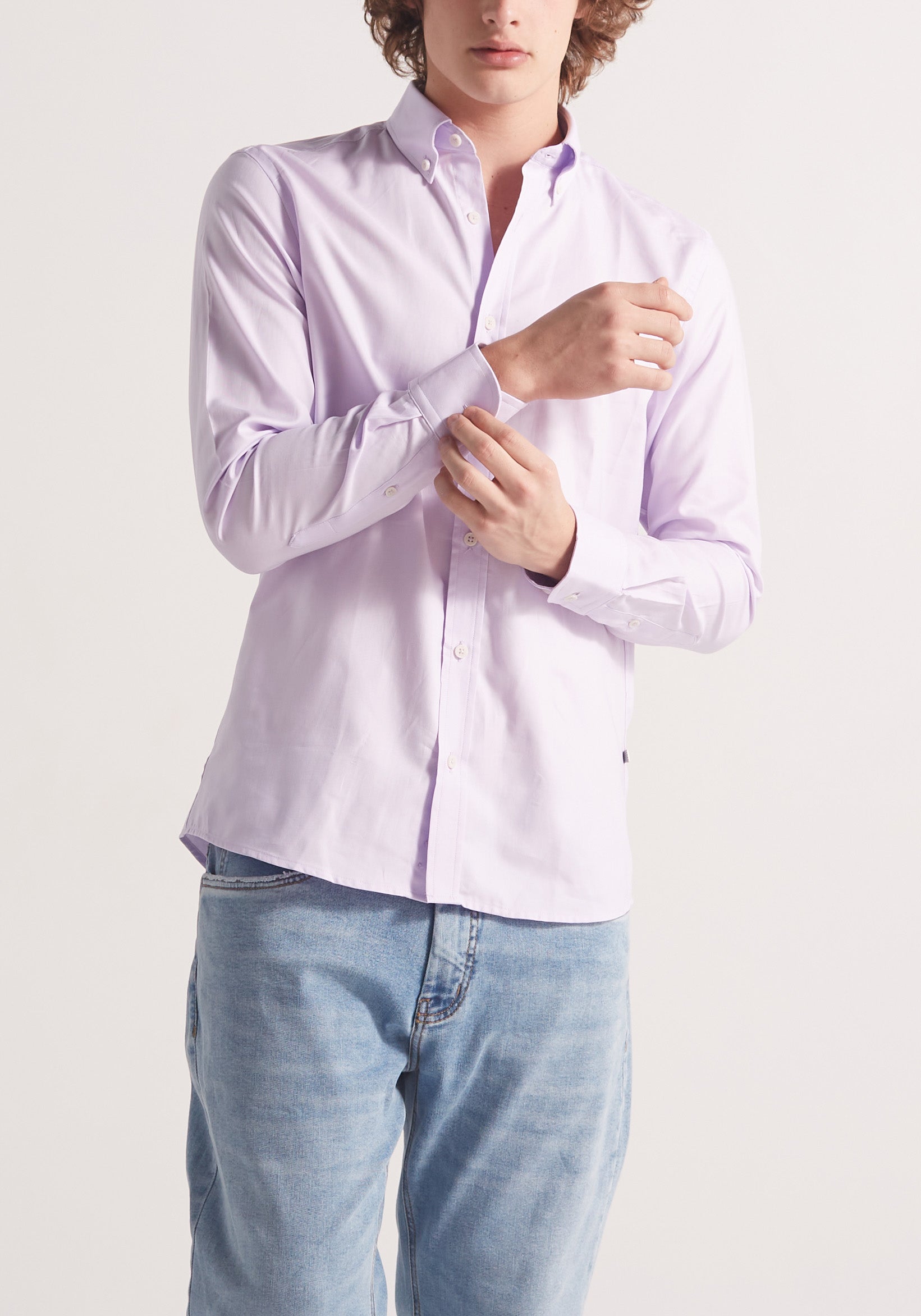 Camisa Whitman Lila Cuello Button Down