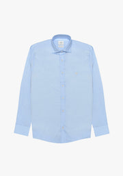 Camisa Azul Celeste Cuello Francés L-Mar