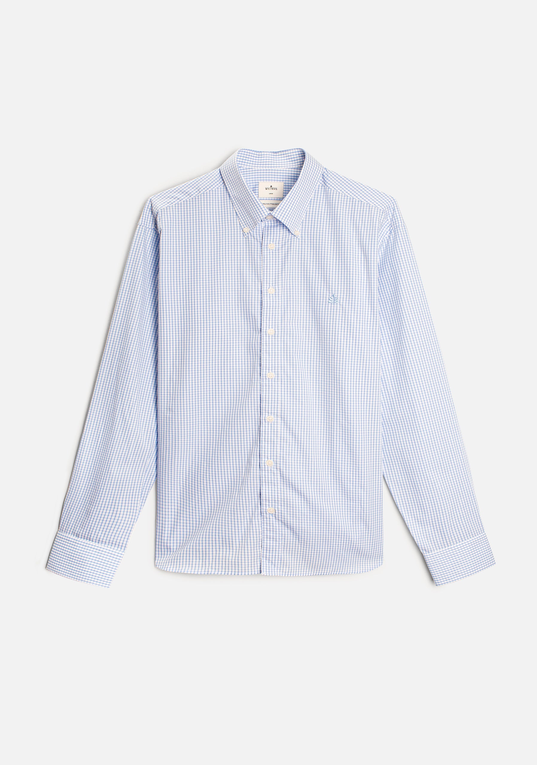 Camisa H CBD Cuadros GRD L-Atn Azul Claro
