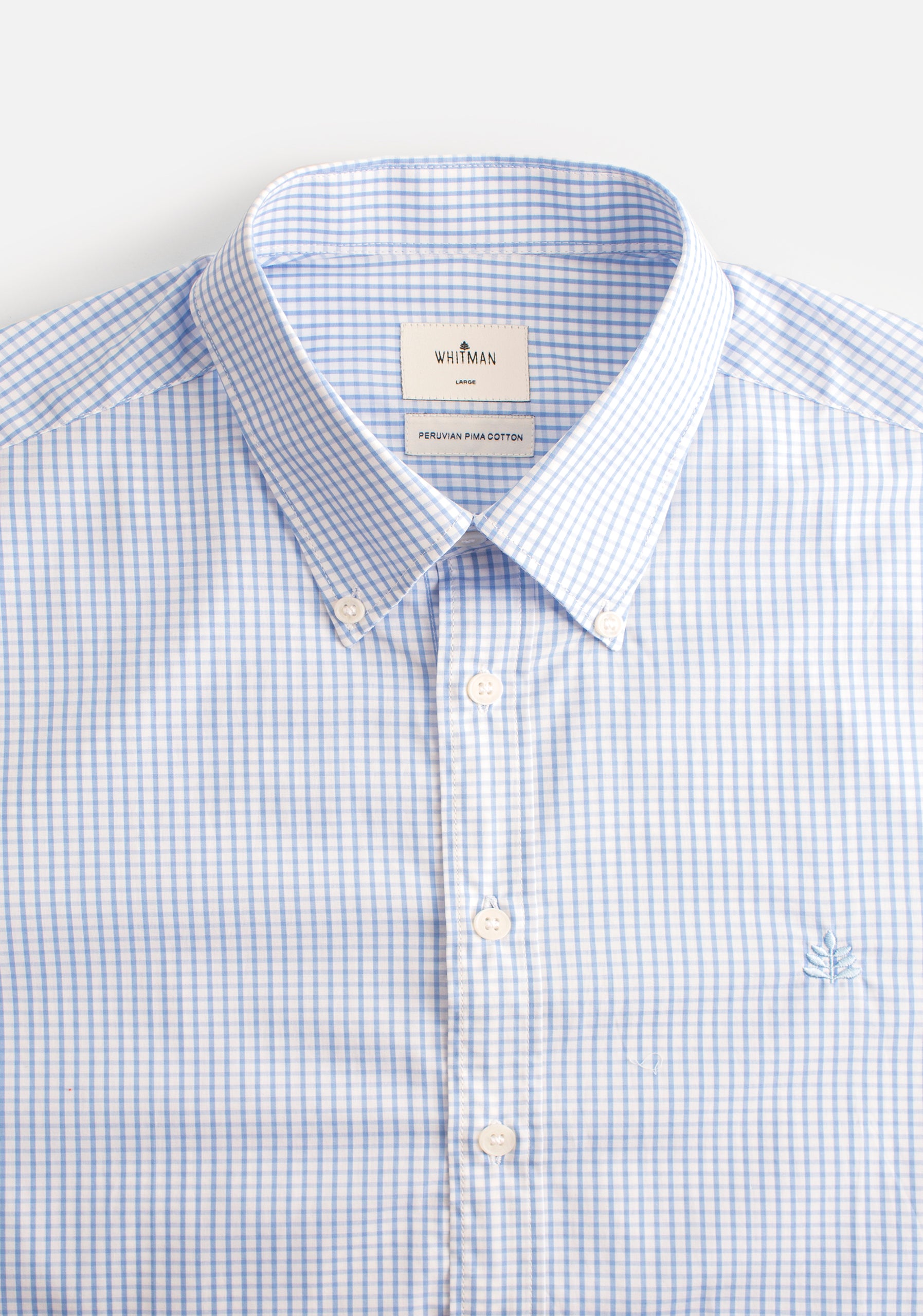 Camisa H CBD Cuadros GRD L-Atn Azul Claro