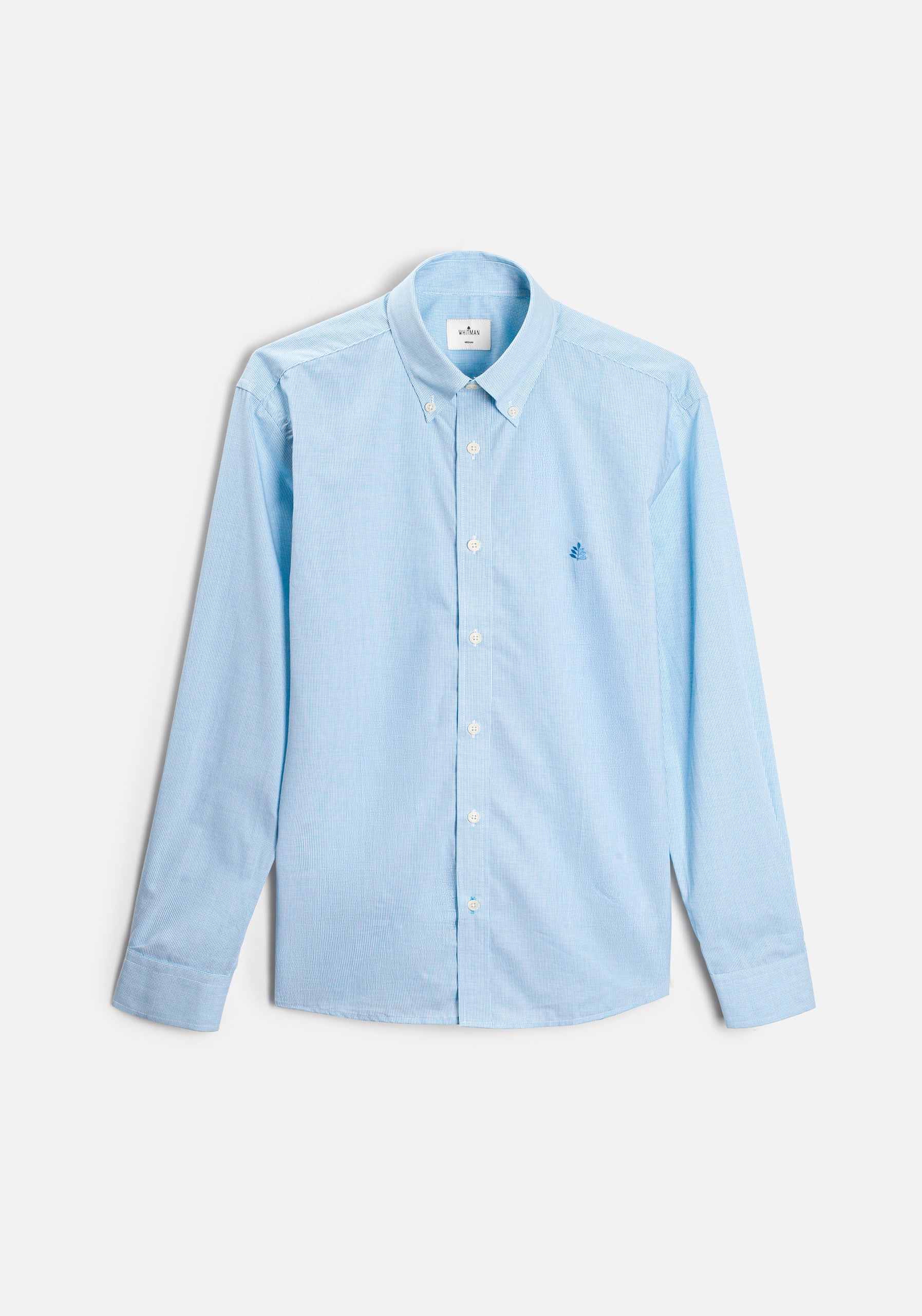 Camisa H CBD Cuadros Peq L-Ant Azul Medio