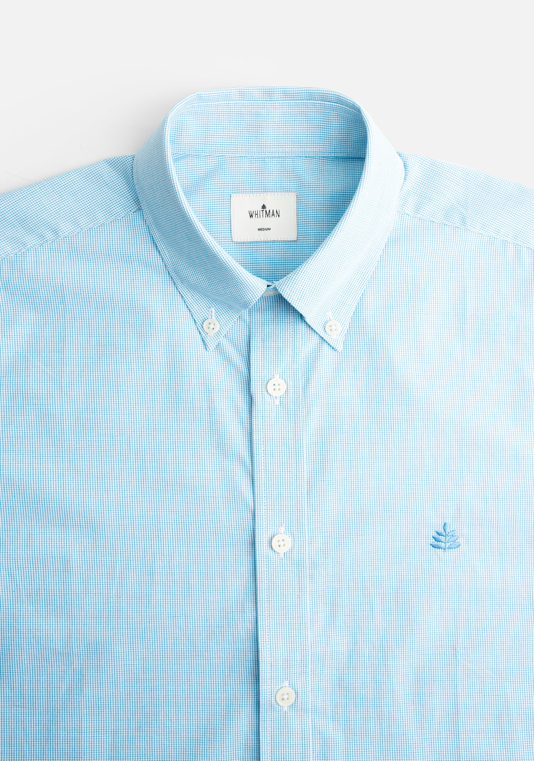 Camisa H CBD Cuadros Peq L-Ant Azul Medio