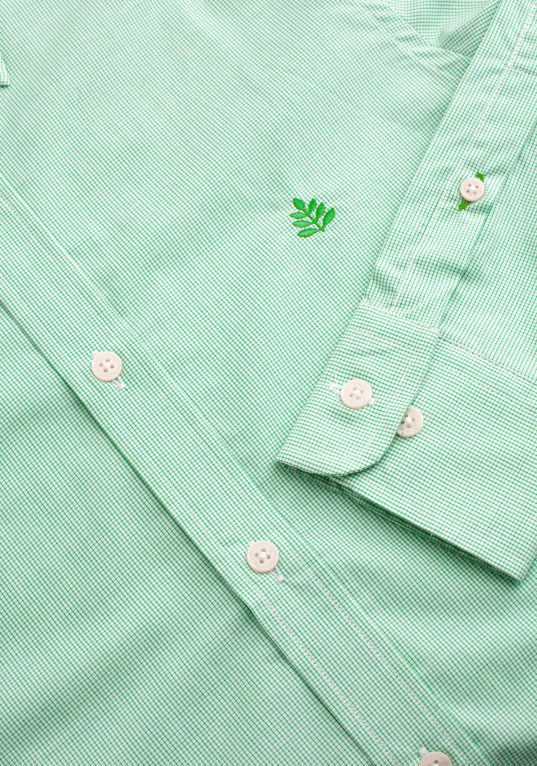 Camisa CBD Cuadros Peq. L-ATn Verde Claro