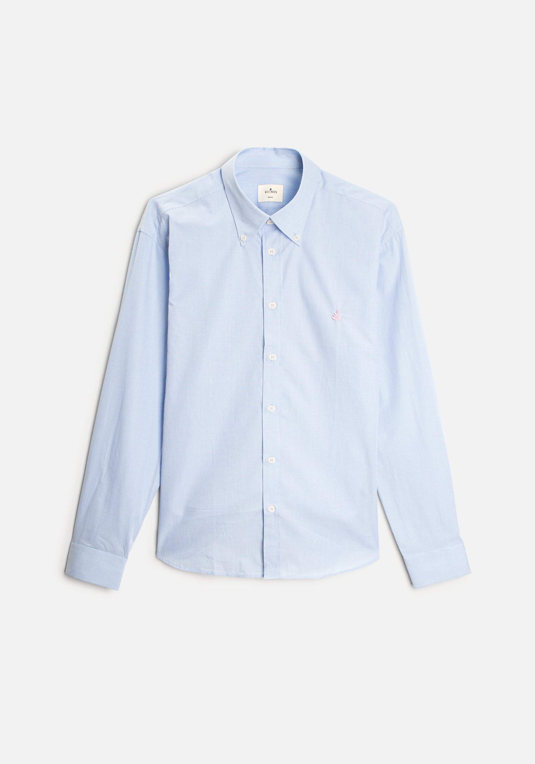 Camisa H CBD Cuadros Peq L-Ros Azul Claro