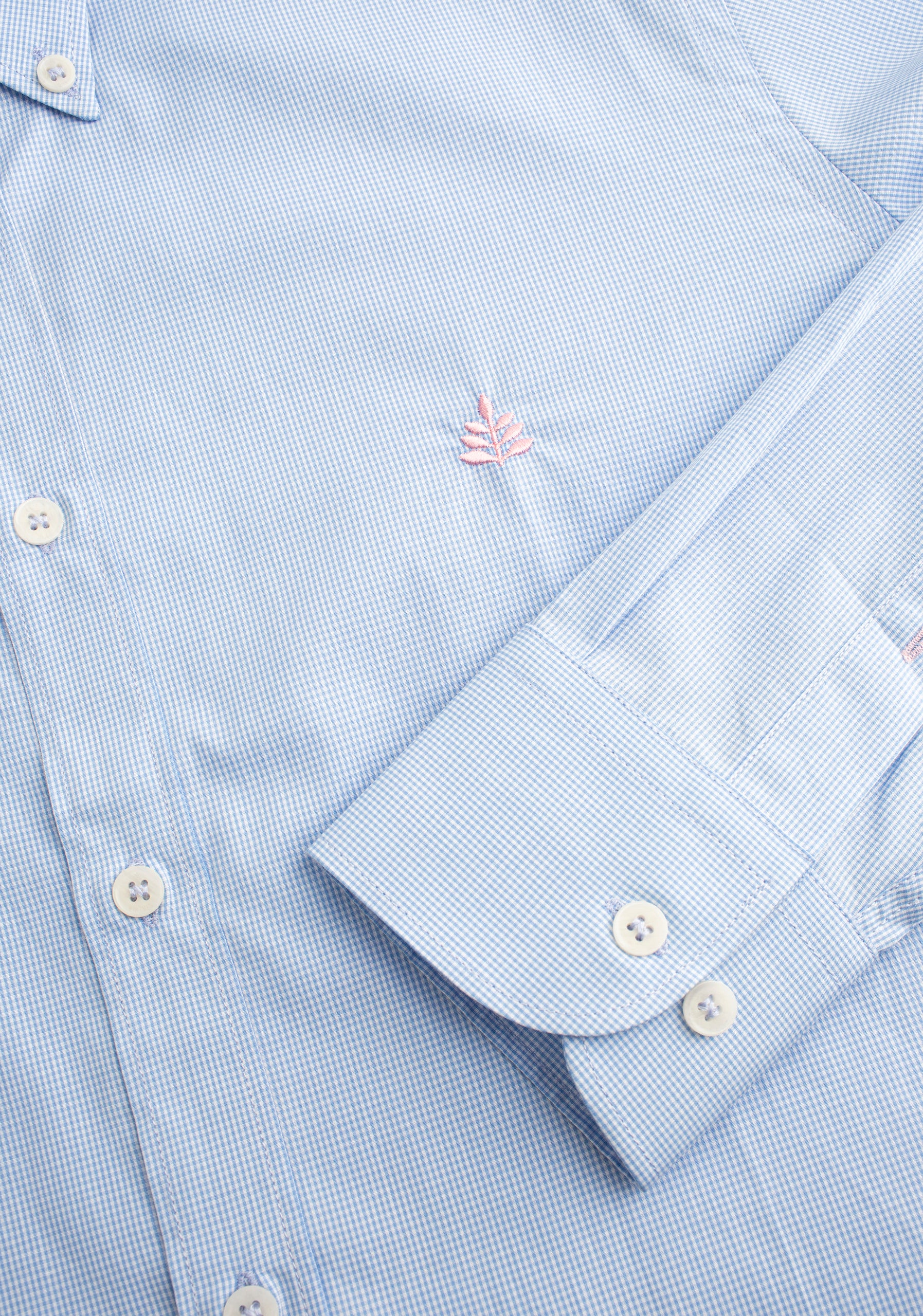 Camisa H CBD Cuadros Peq L-Ros Azul Claro