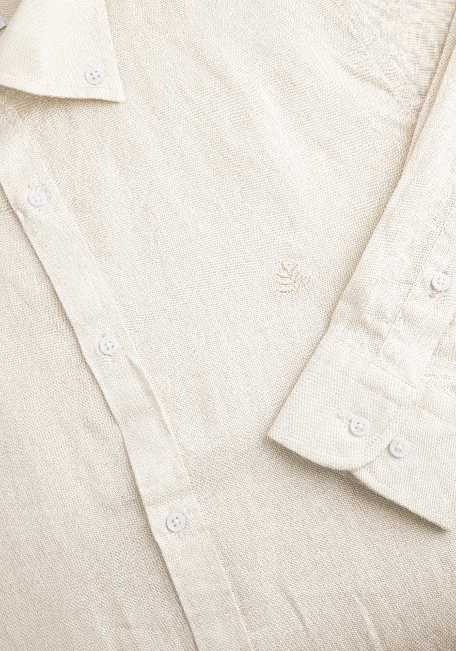 Camisa H CBD Lino L-Atn Marfil