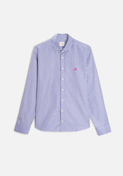 Camisa H CBD Rayas Med L-Fuc Azul Osc