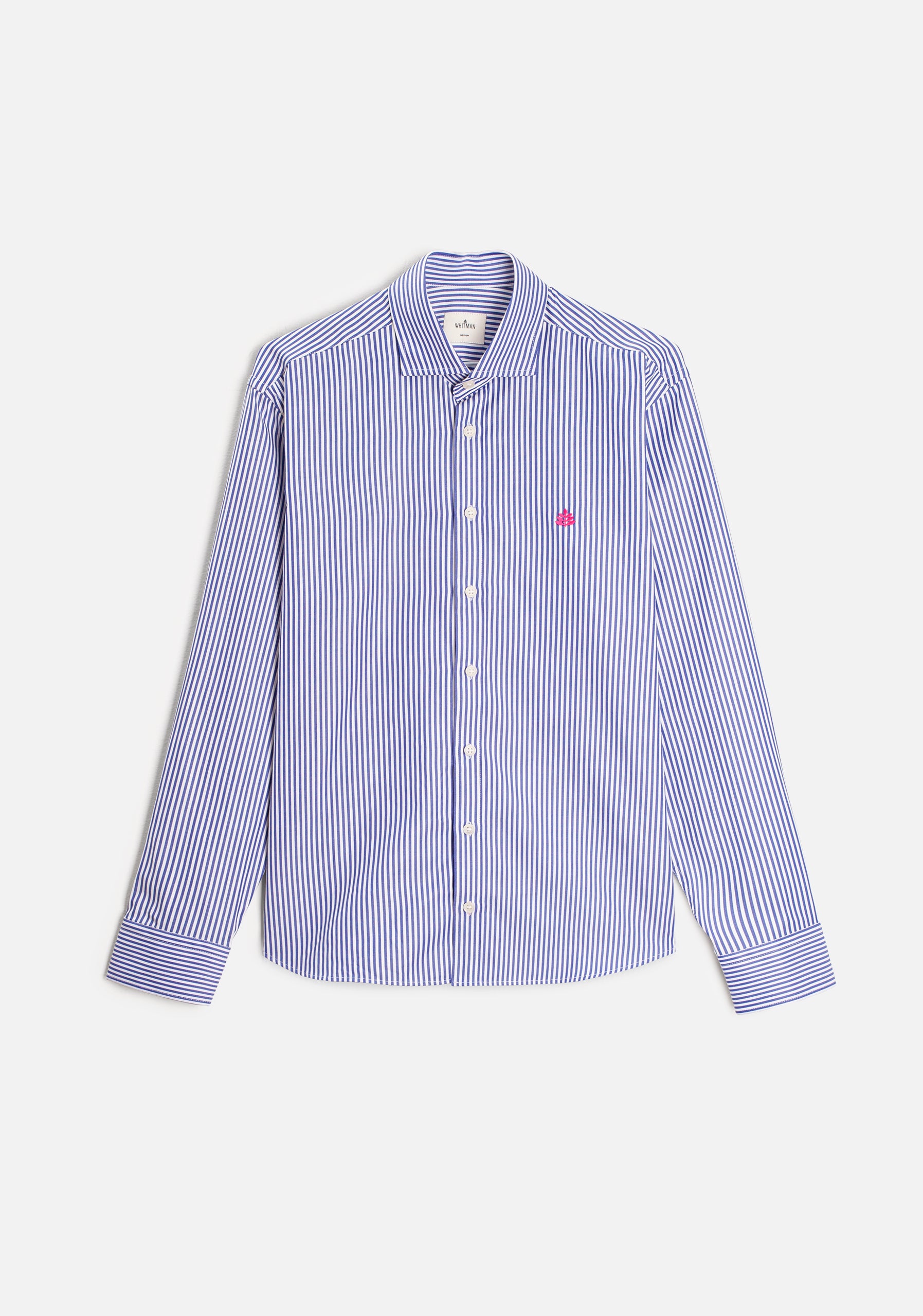 Camisa H CBD Rayas Med L-Fuc Azul Osc