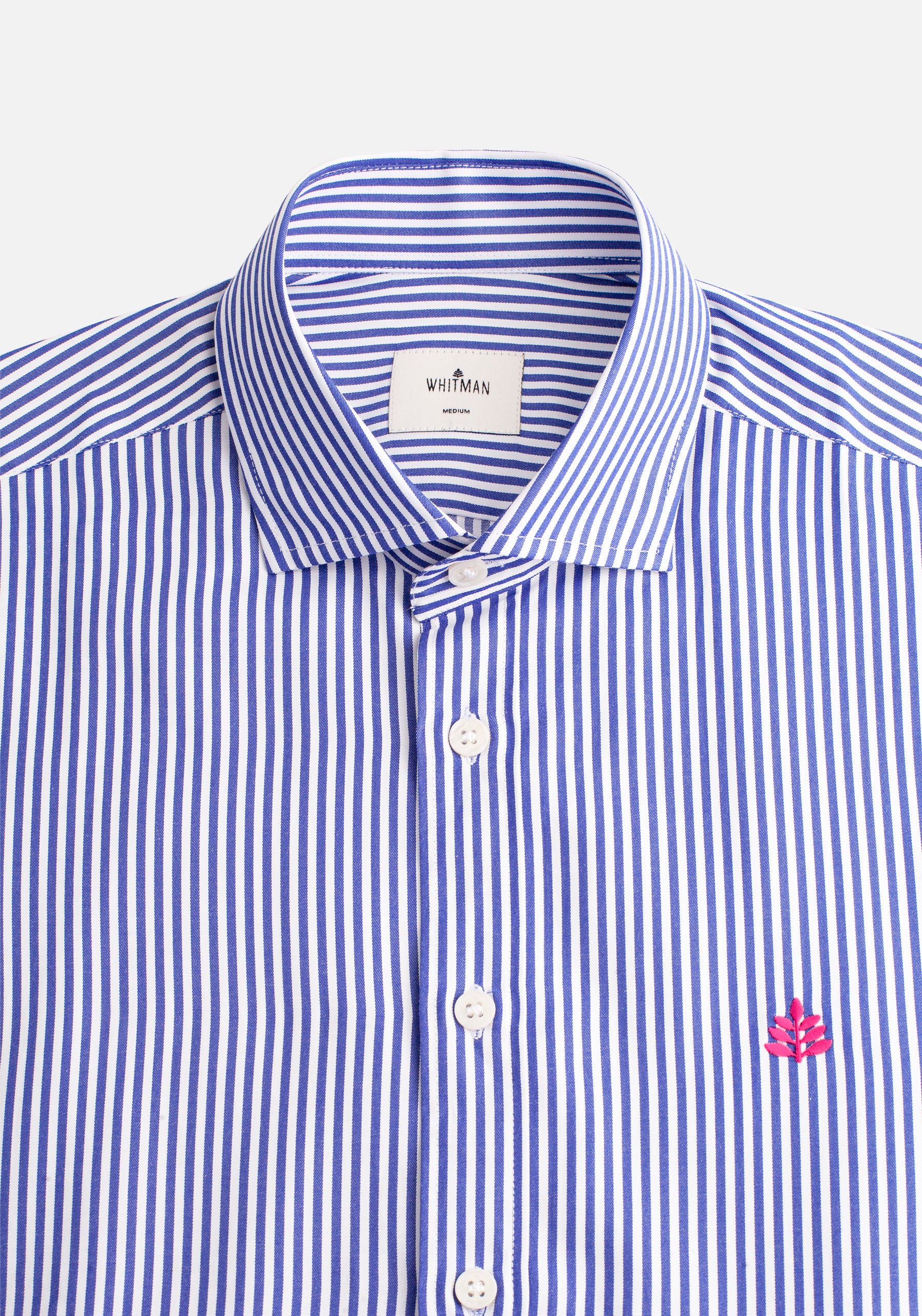 Camisa H CBD Rayas Med L-Fuc Azul Osc