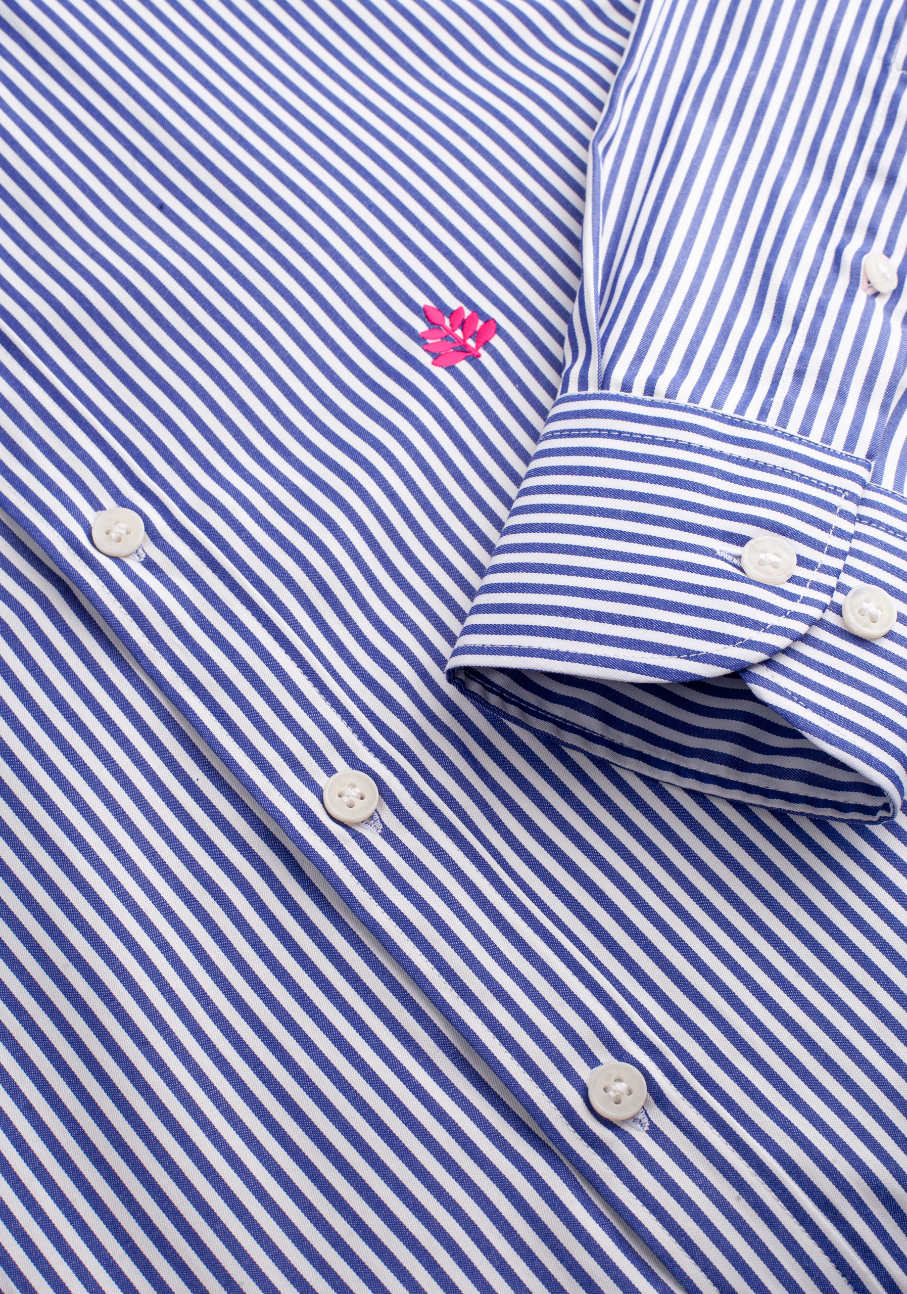 Camisa H CBD Rayas Med L-Fuc Azul Osc