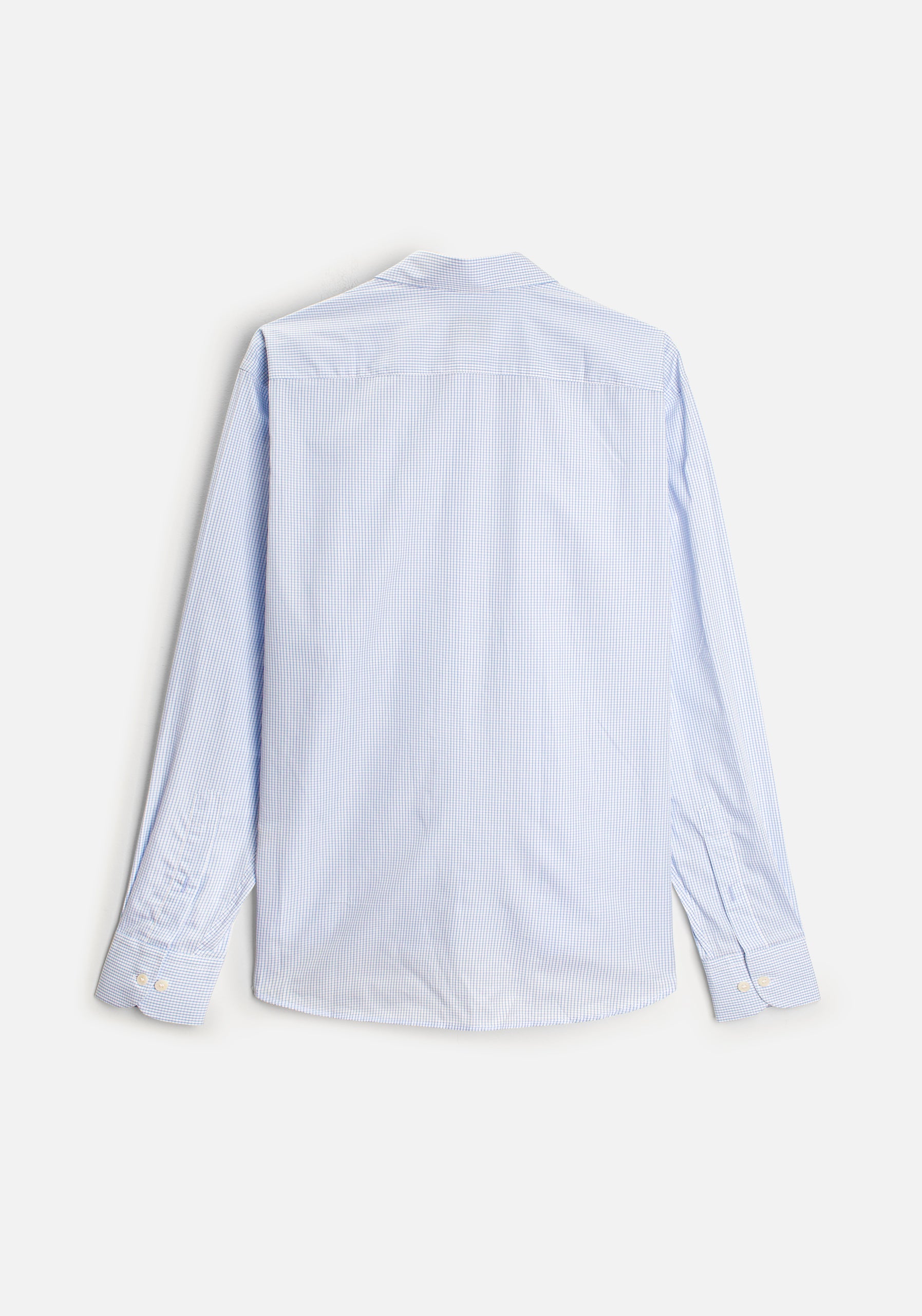 Camisa H CBD Cuadros Med L-Atn Azul Claro