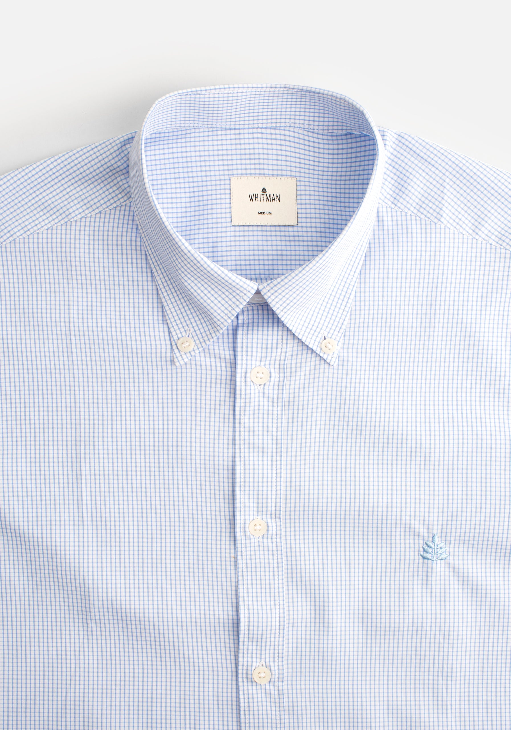 Camisa H CBD Cuadros Med L-Atn Azul Claro