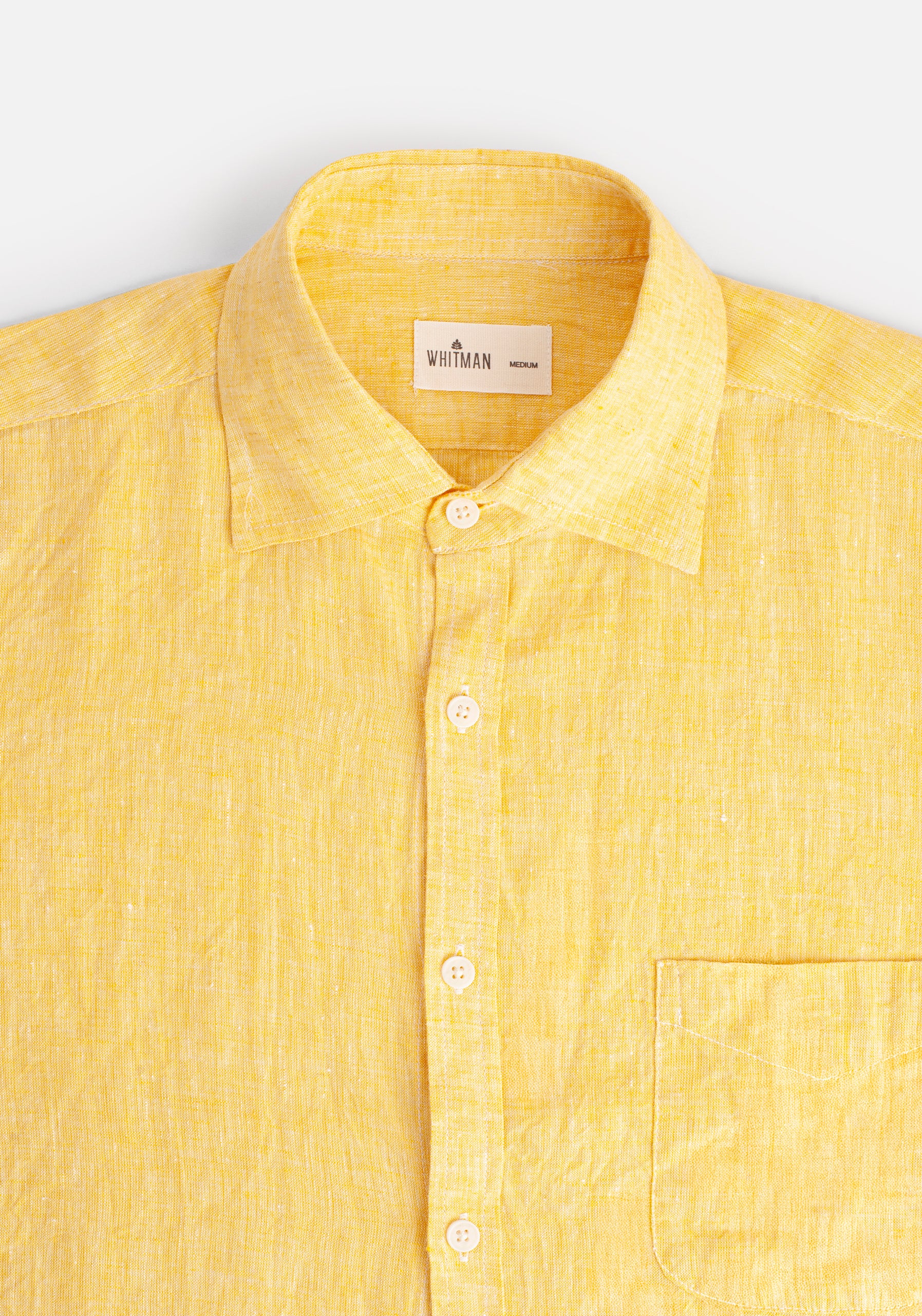 Camisa CI Lino Bols. Amarillo Med.
