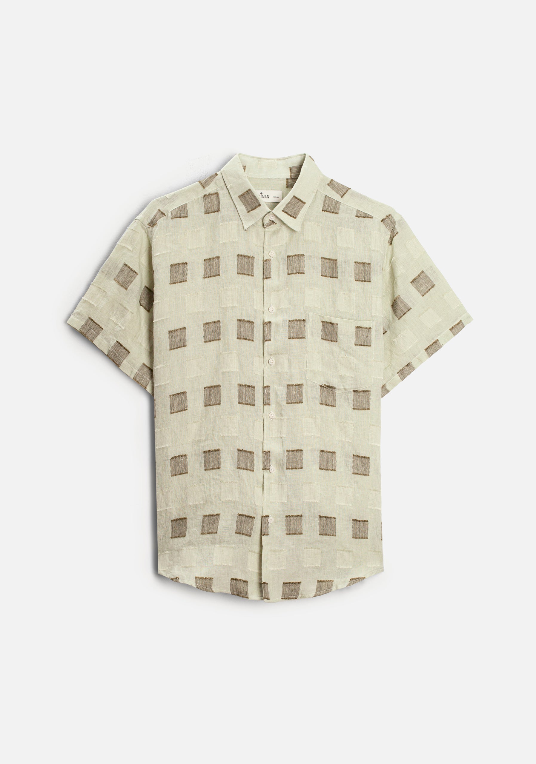 Camisa Lino Harlem Bordado Verde CLa