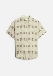 Camisa Lino Harlem Bordado Verde CLa