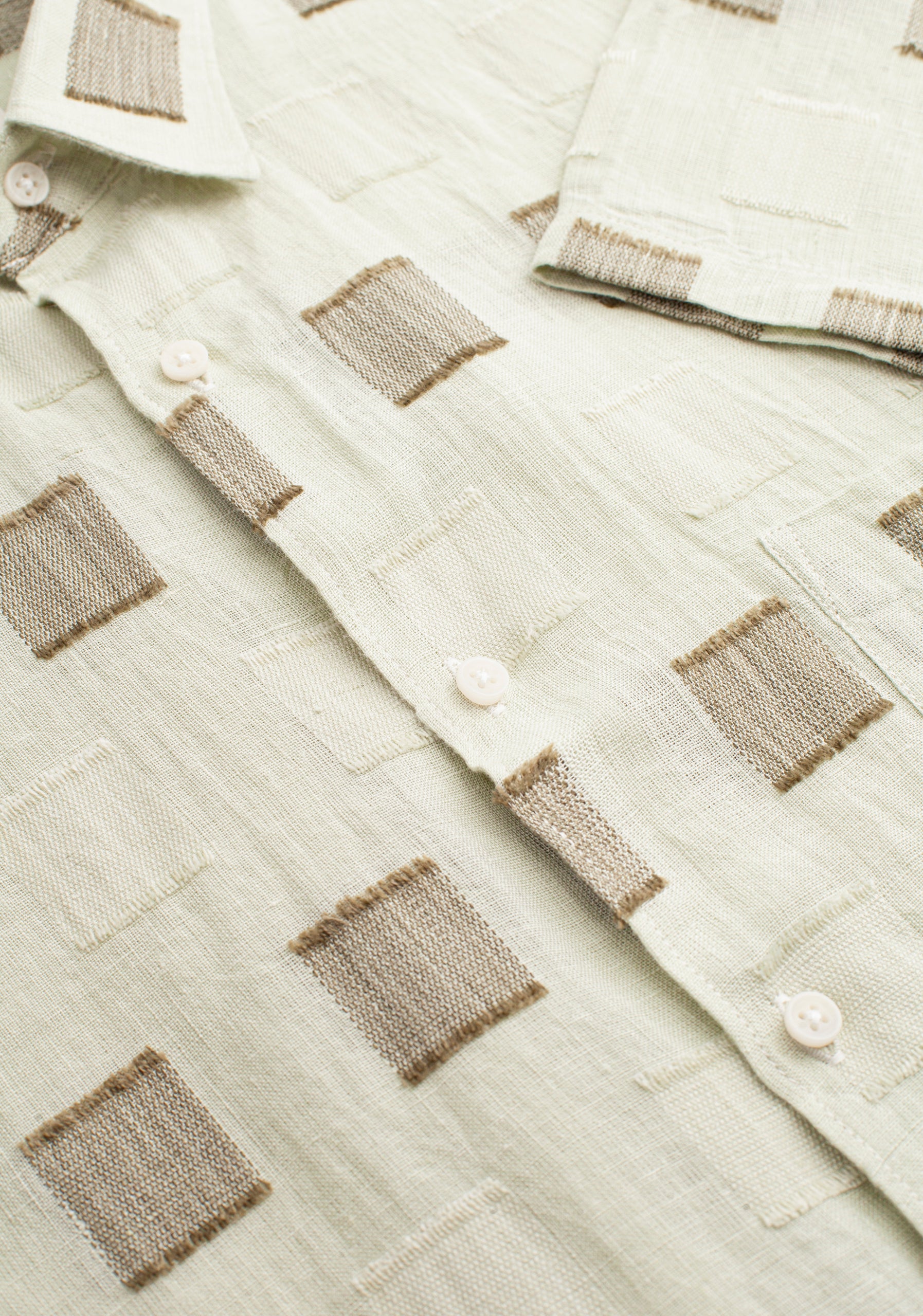 Camisa Lino Harlem Bordado Verde CLa