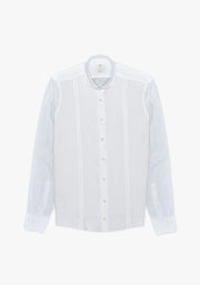 Camisa Lino Tipo Guayabera Cuello Francés