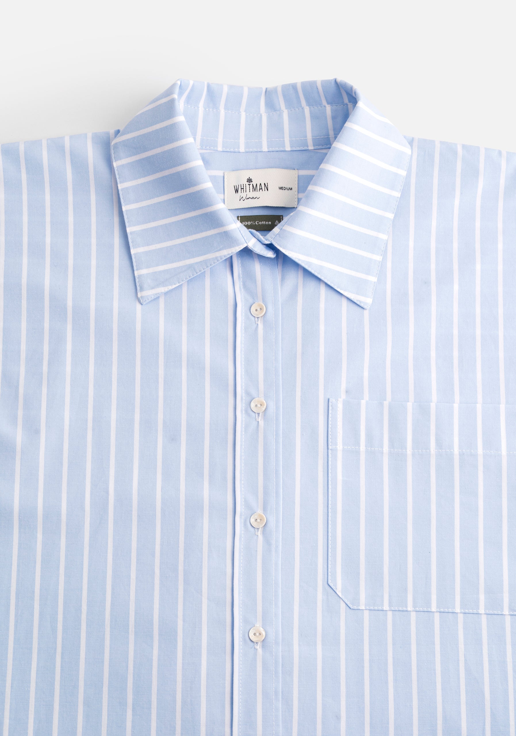 Camisa M Antonella Rayas GRD Azul Claro