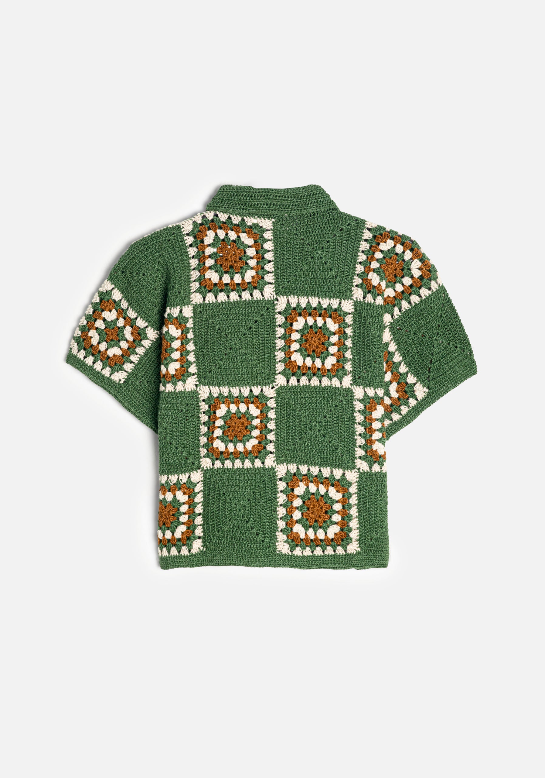 Camisa M Lucille Tejida Cuadros Verde