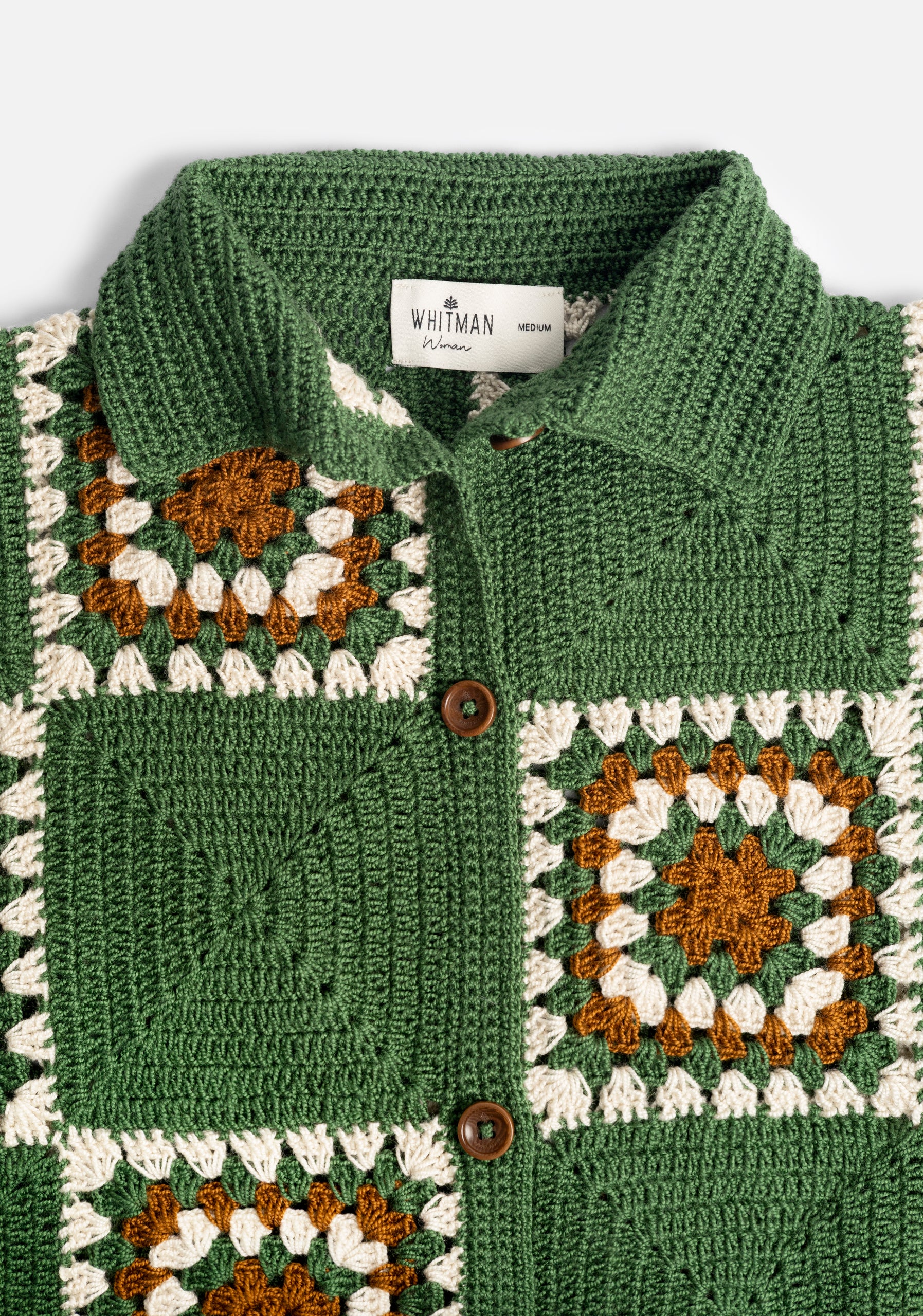 Camisa M Lucille Tejida Cuadros Verde