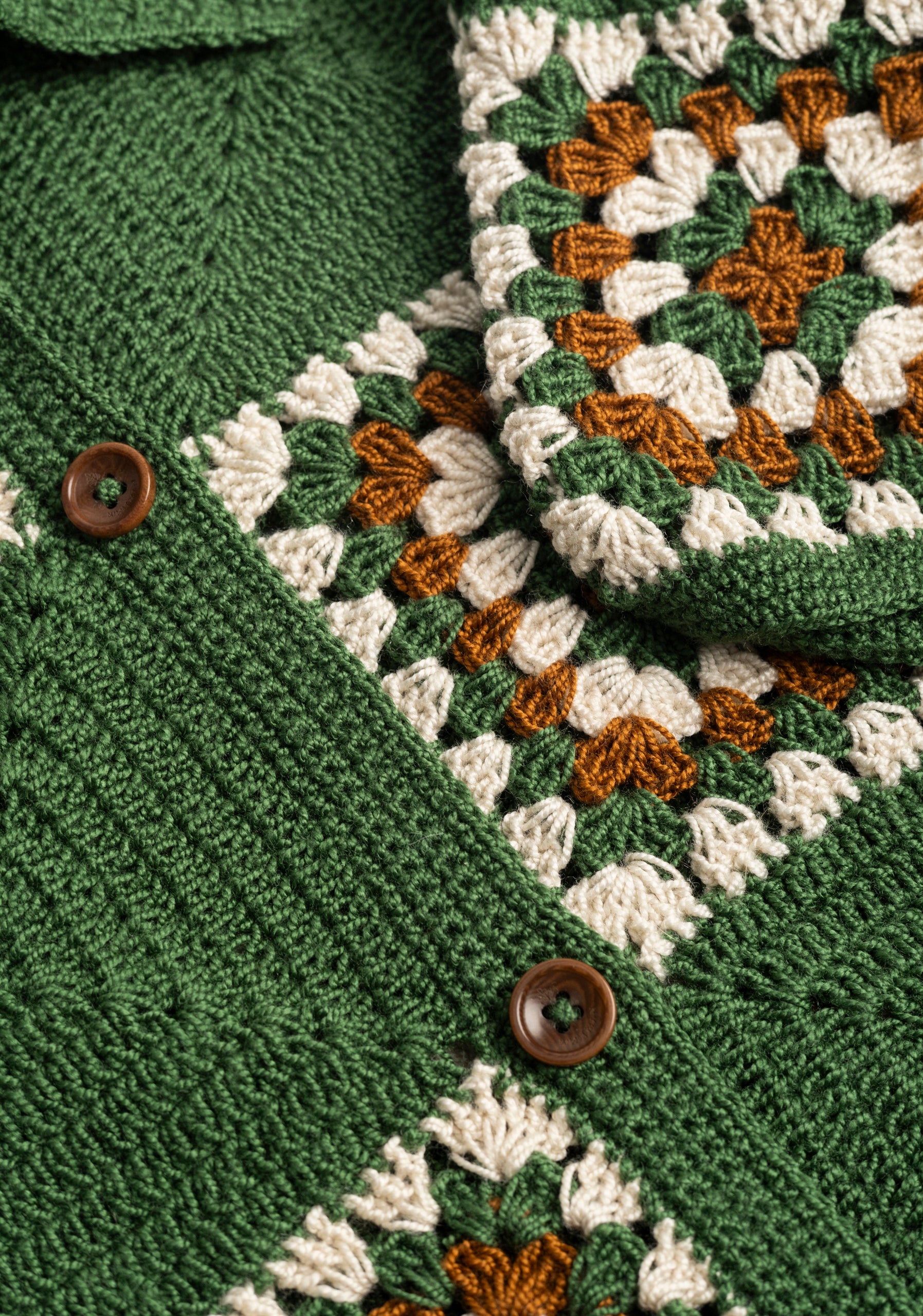 Camisa M Lucille Tejida Cuadros Verde