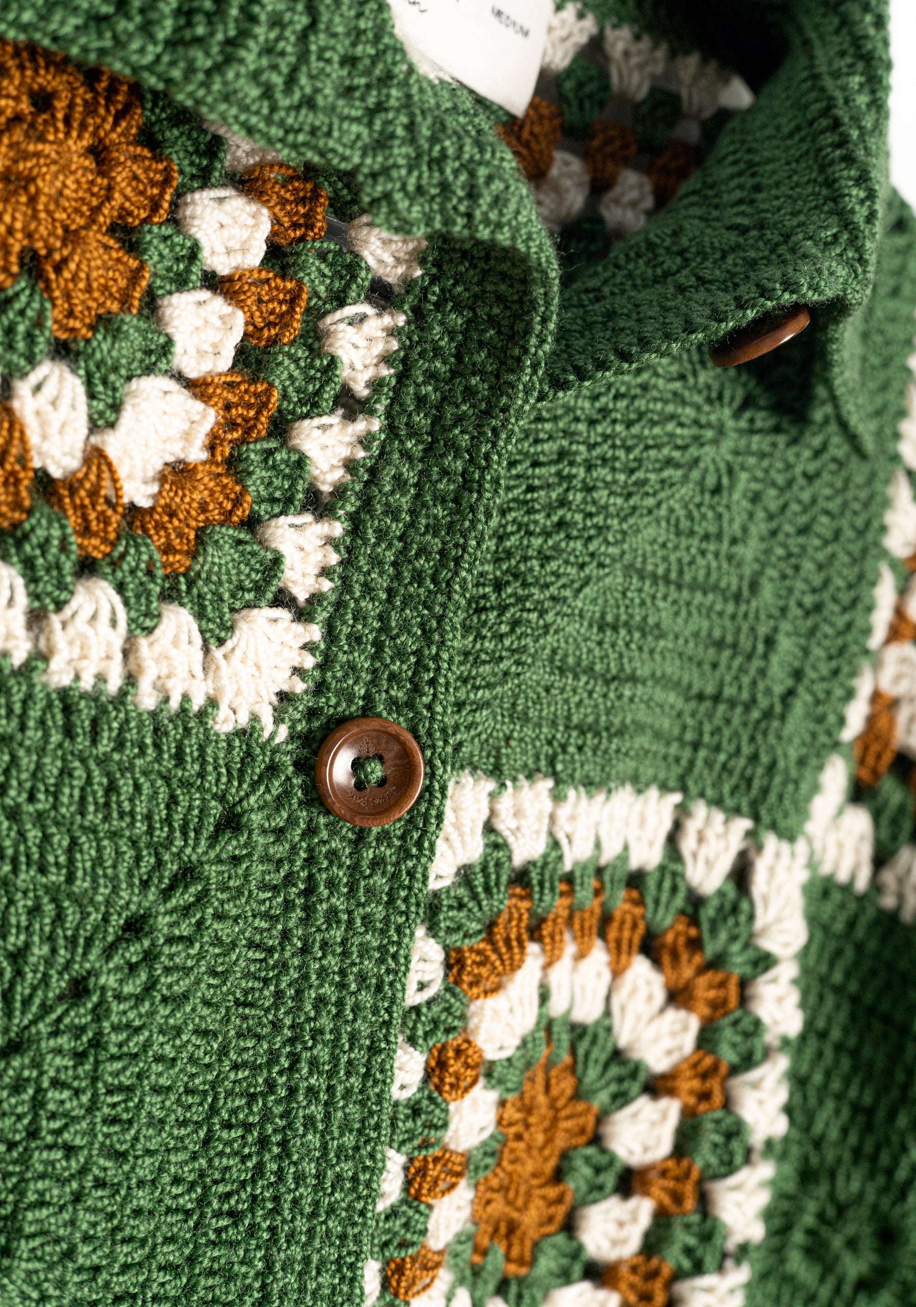 Camisa M Lucille Tejida Cuadros Verde