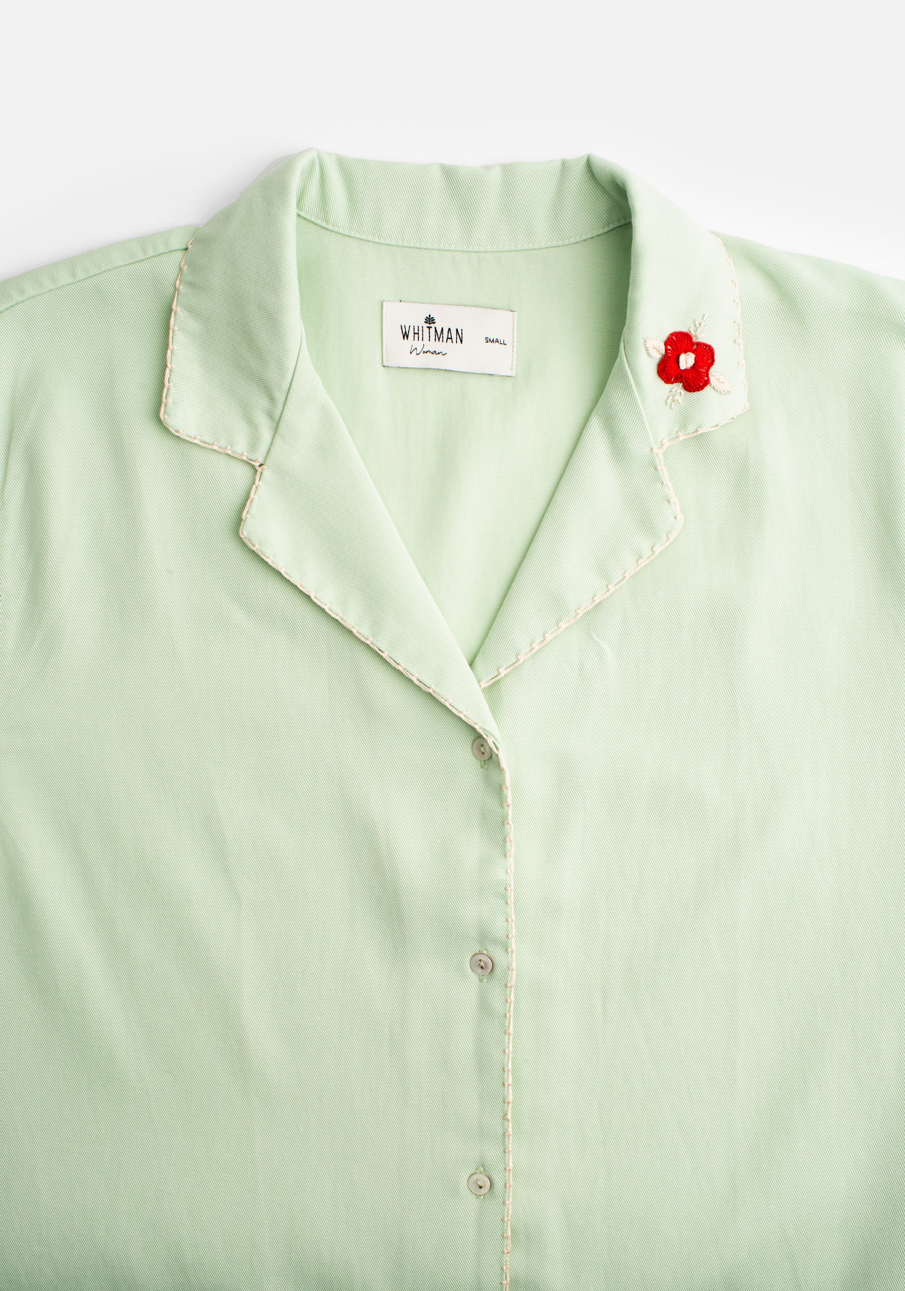 Camisa M Pavia Cubana APL. Bord. Verde Claro