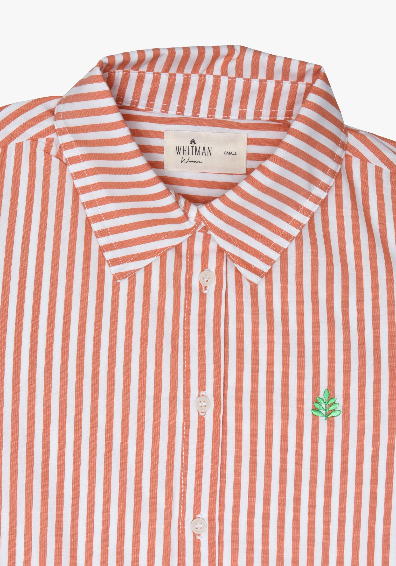 Camisa Mujer Dominica Rayas Naranja