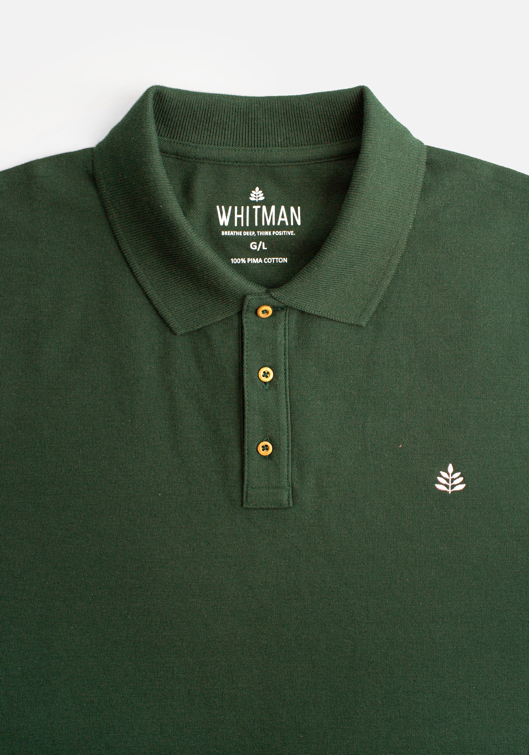 Playera Polo H Unicolor L-Ros Verde Osc.