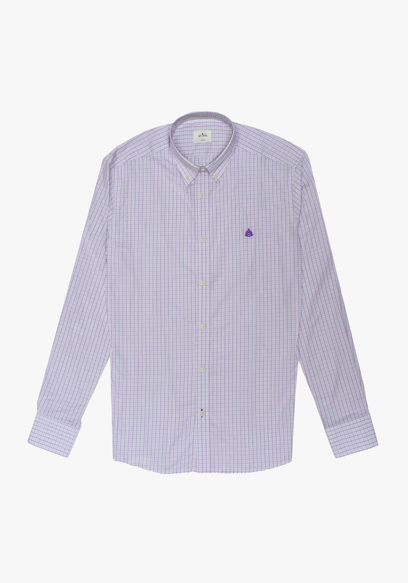 Camisa Whitman Cuadros Comb. Morado - Blanco Cbd
