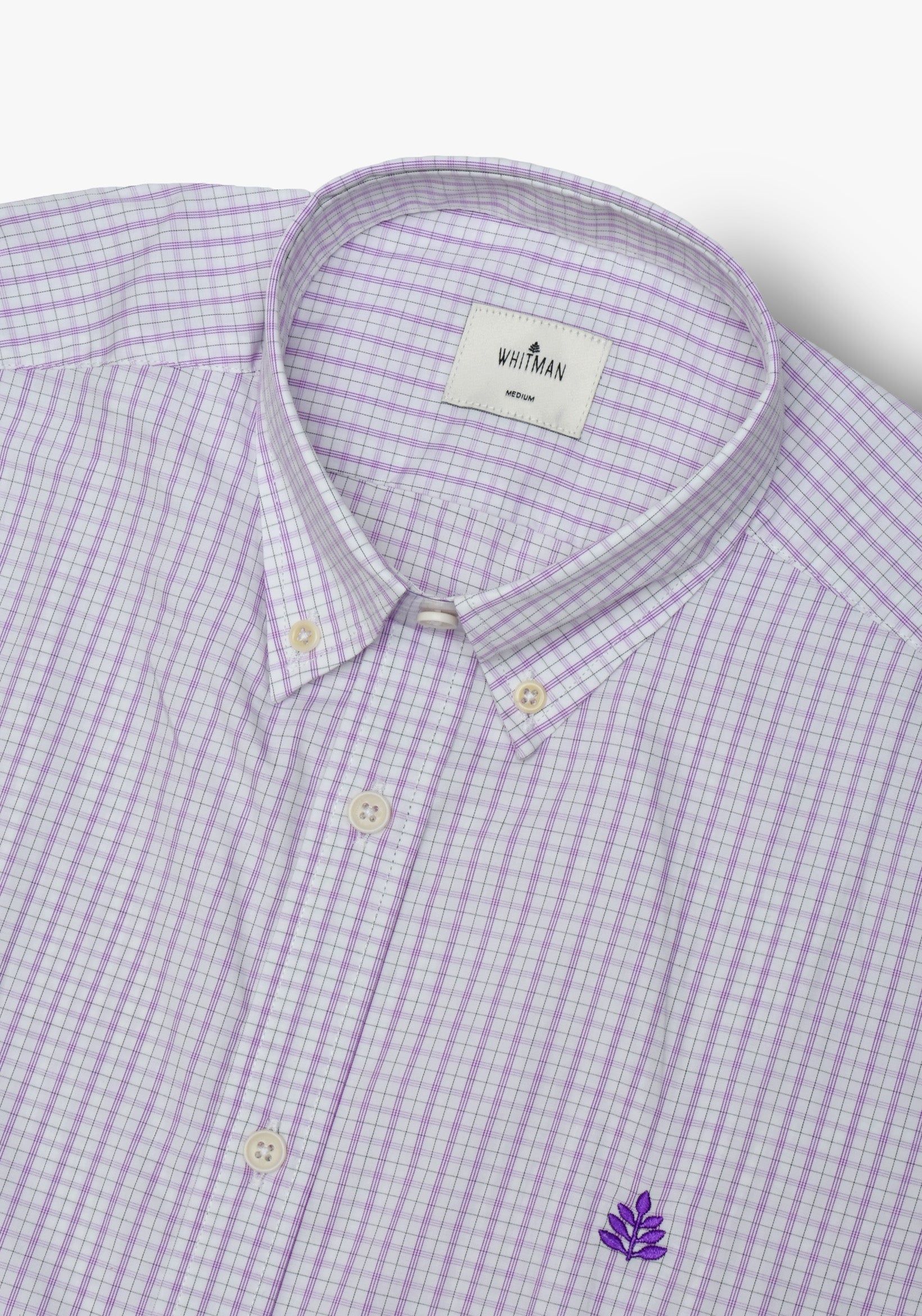 Camisa Whitman Cuadros Comb. Morado - Blanco Cbd
