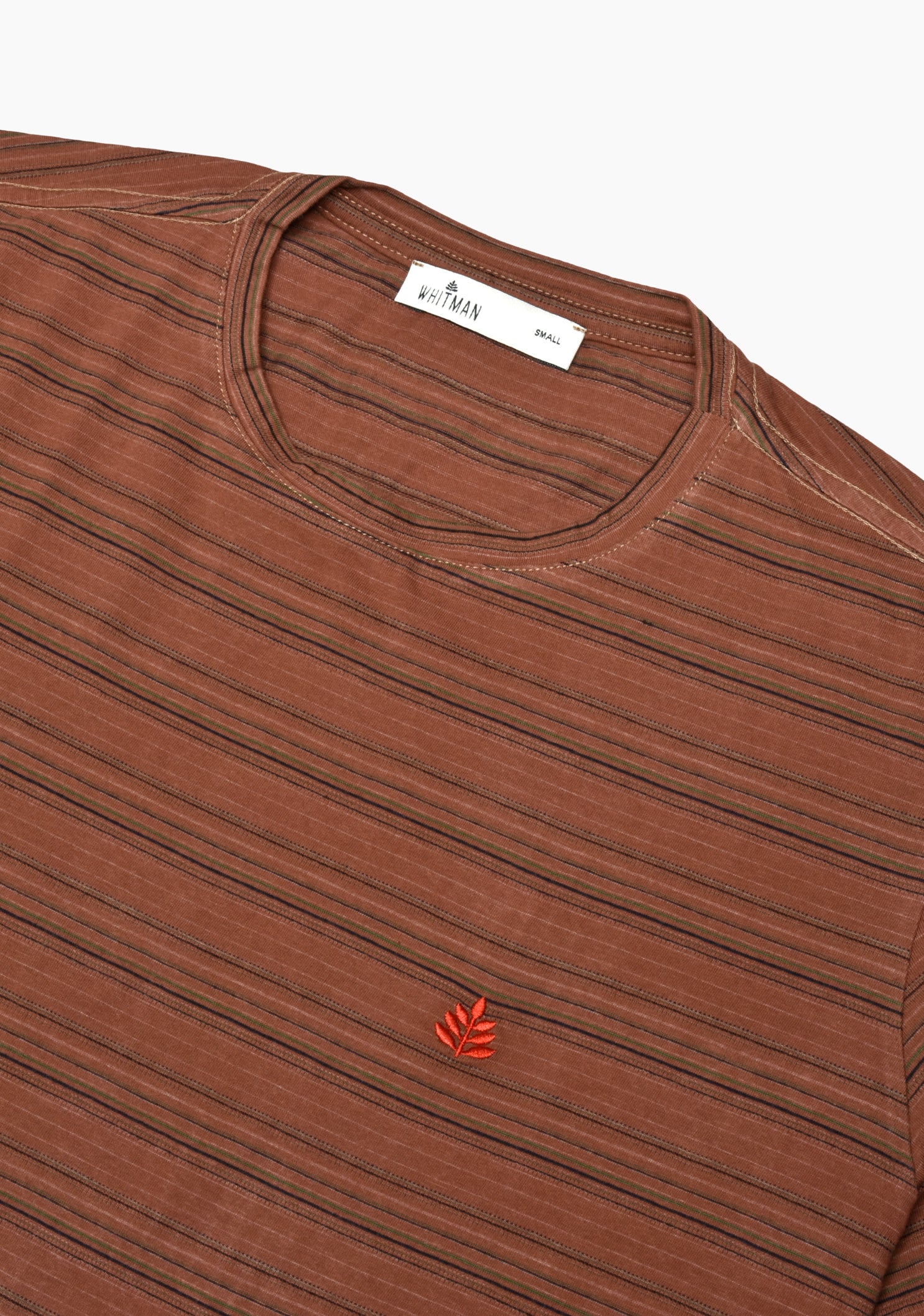 Playera Billie Lineas Del. Terracota Verde - Negro