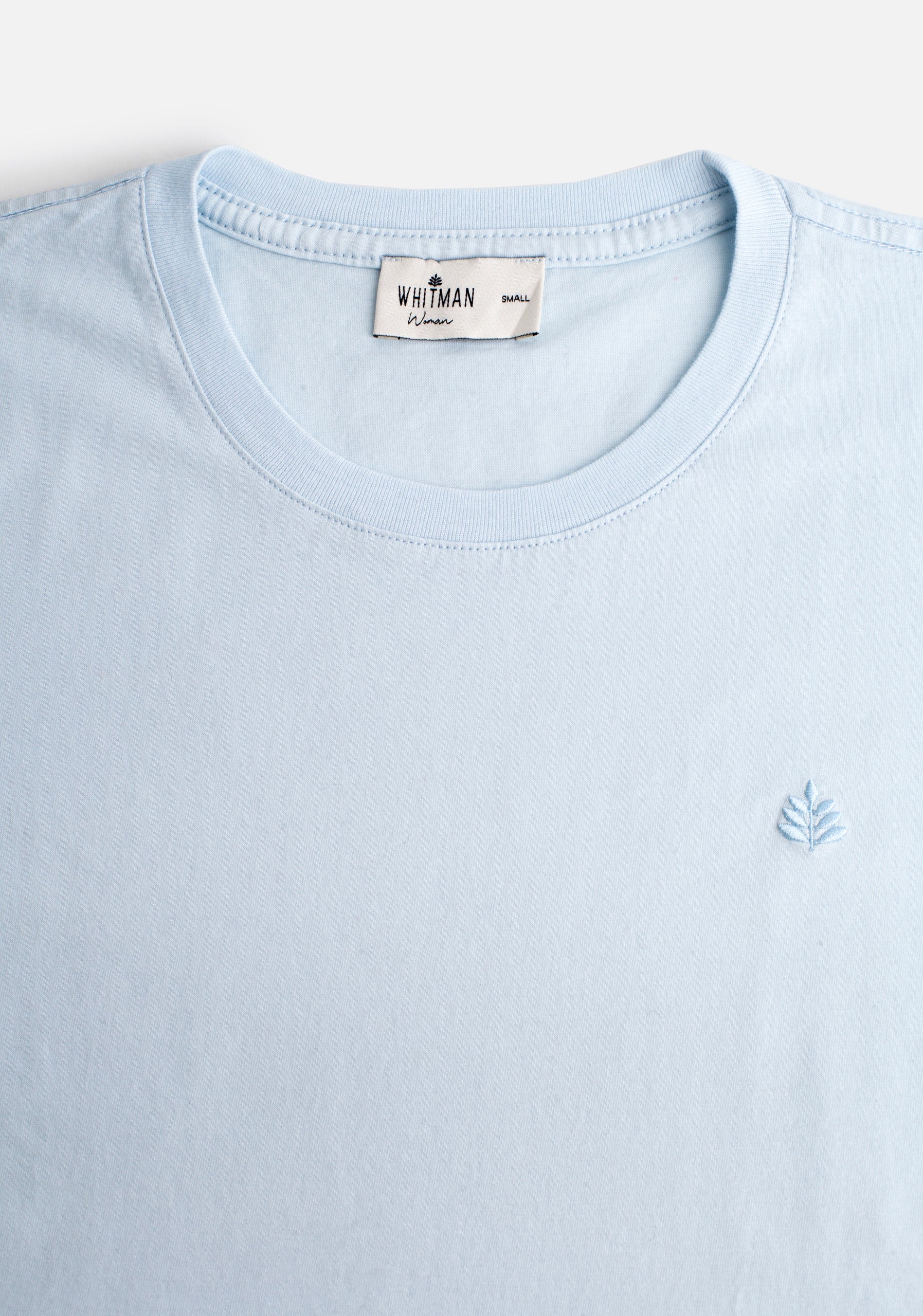 Playera M Unicolor CR L-Atn Azul Claro