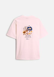 Camiseta H Bogart Estampada Rosado Claro