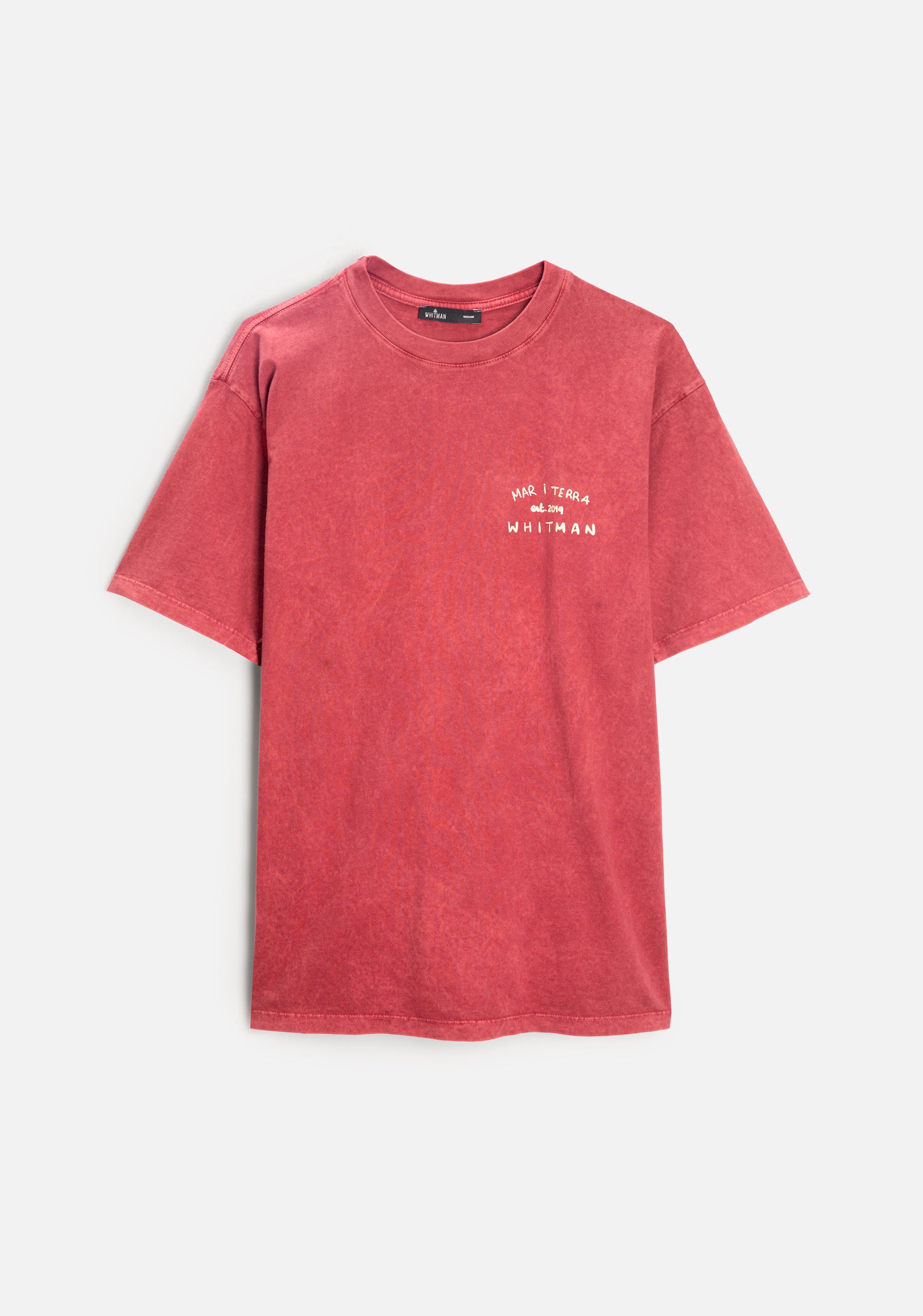 Playera H Paradise Garment Dyed Coral Estampada
