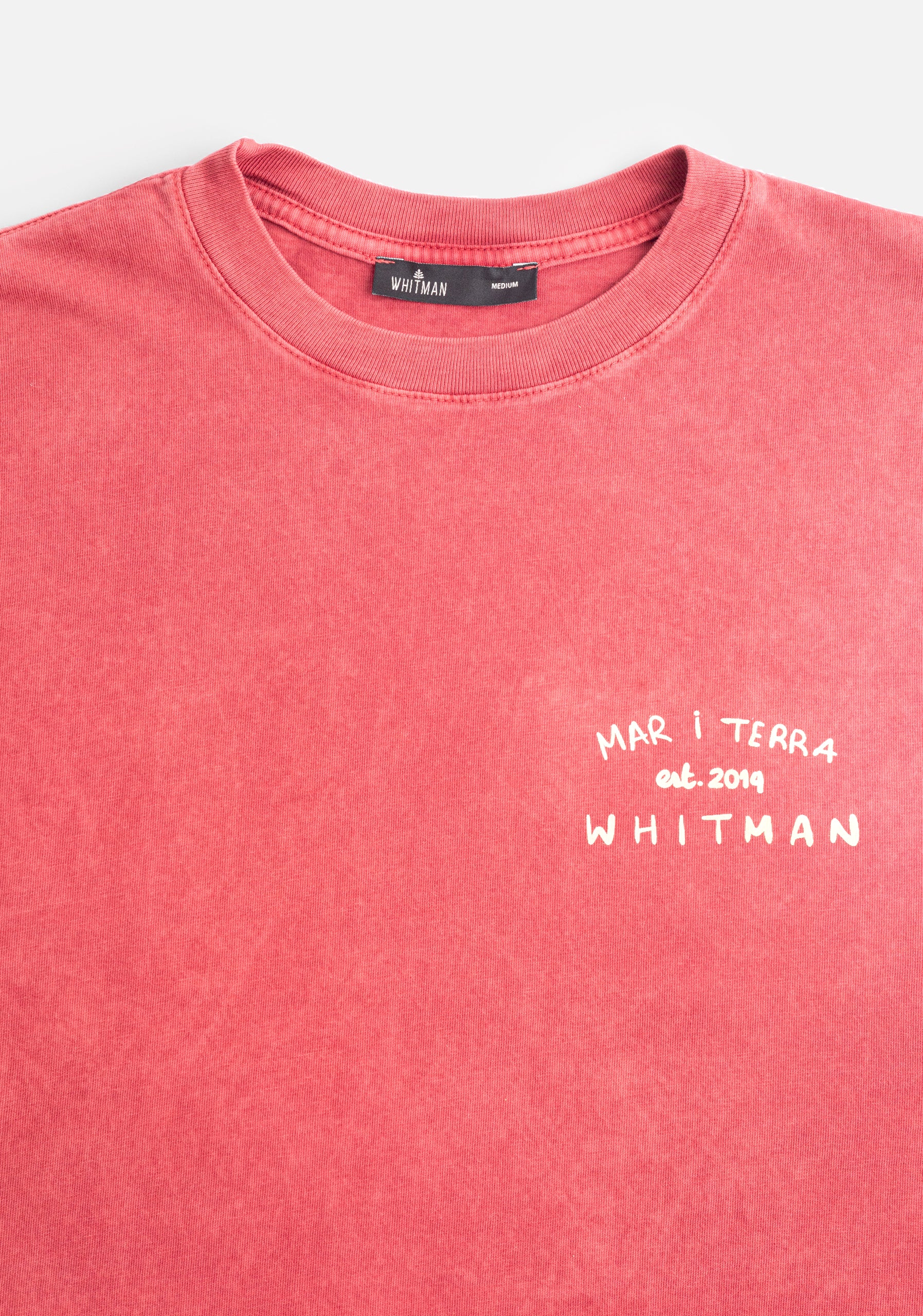 Playera H Paradise Garment Dyed Coral Estampada