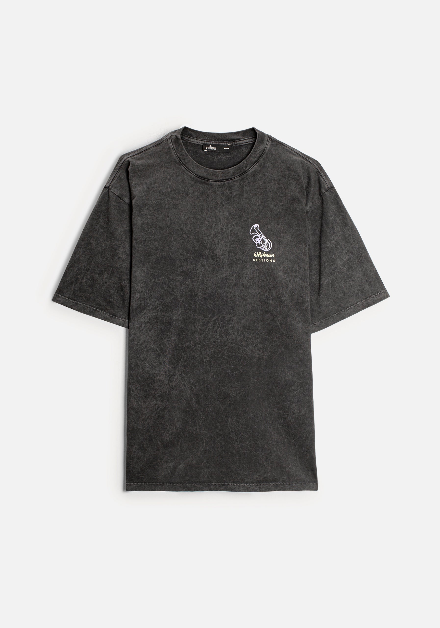 Playera H Stone Garment Dyed Negro