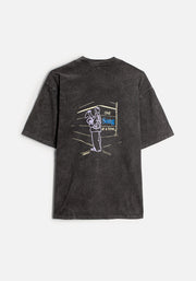 Playera H Stone Garment Dyed Negro