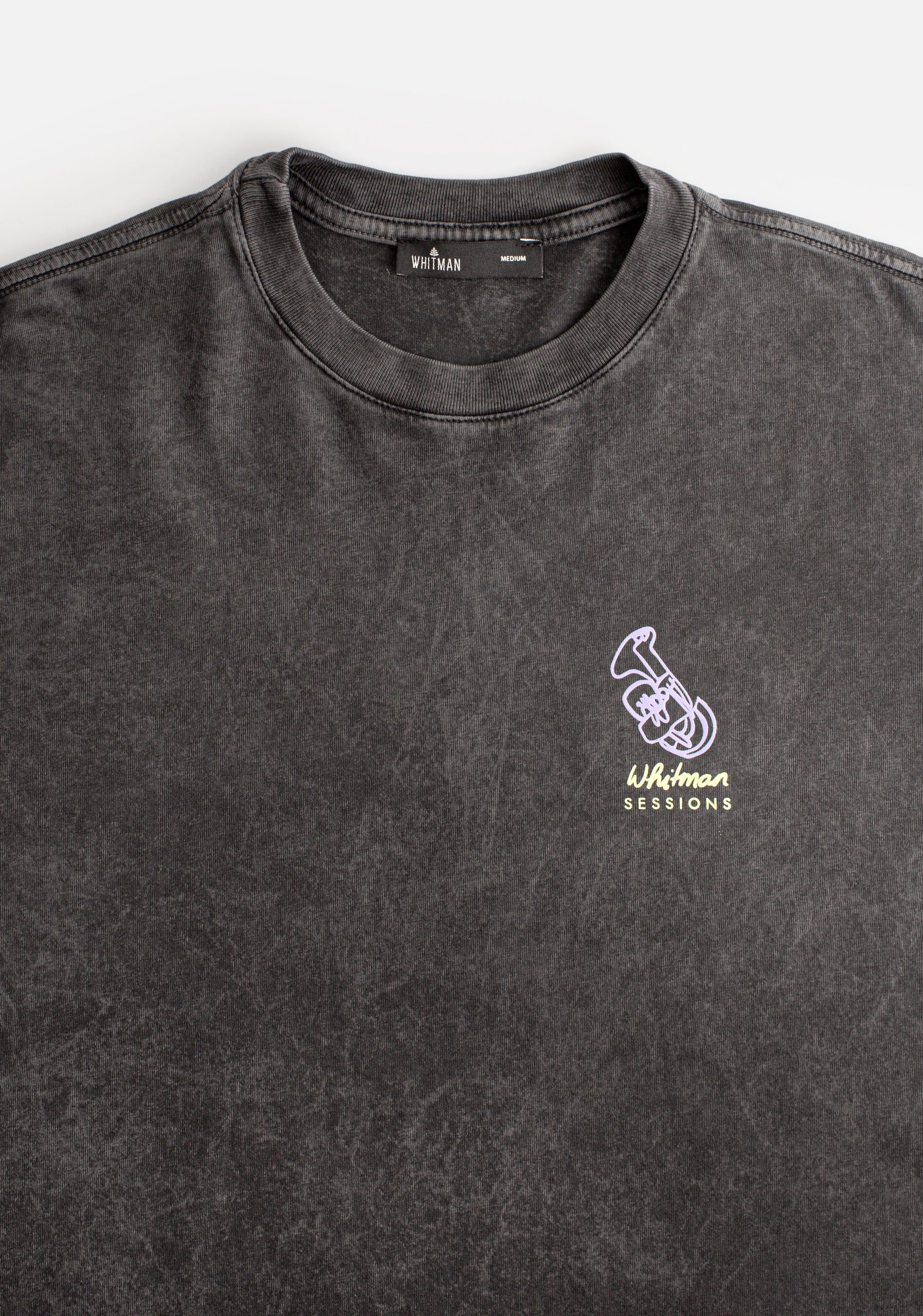 Playera H Stone Garment Dyed Negro