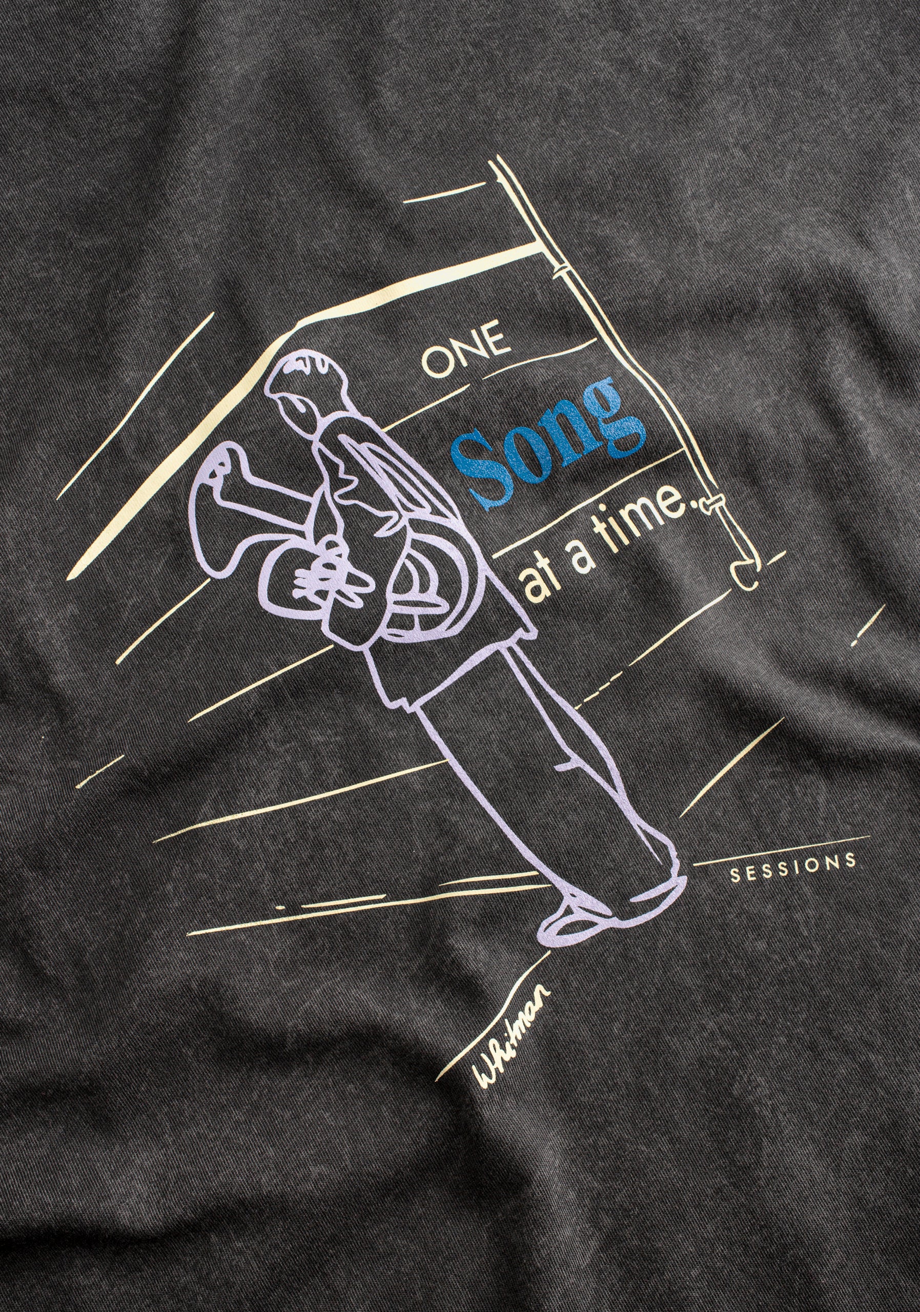 Playera H Stone Garment Dyed Negro