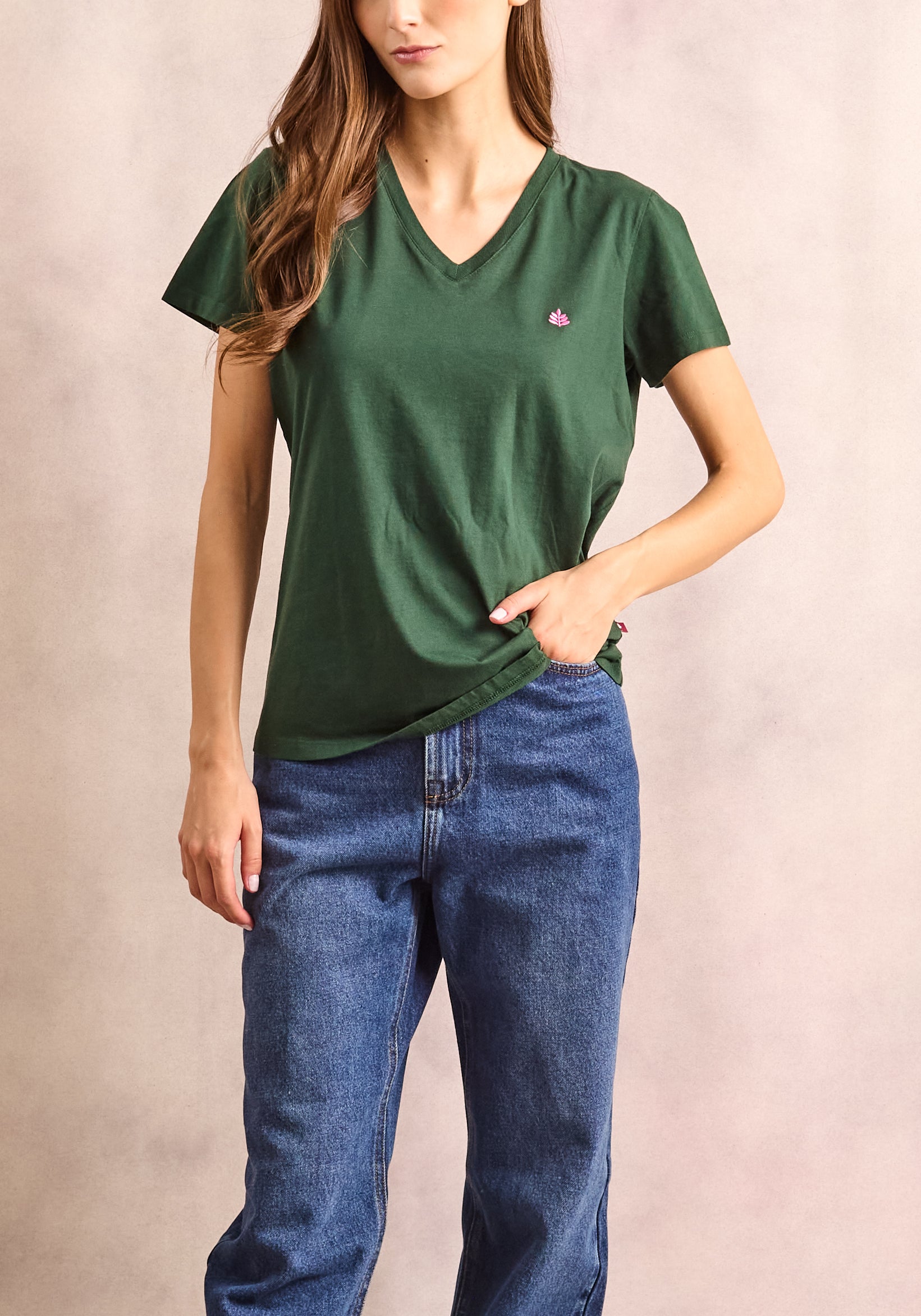  Playera Mujer Cenv. Verde Oscuro