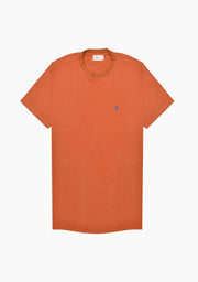 Playera Naranja L-Azul