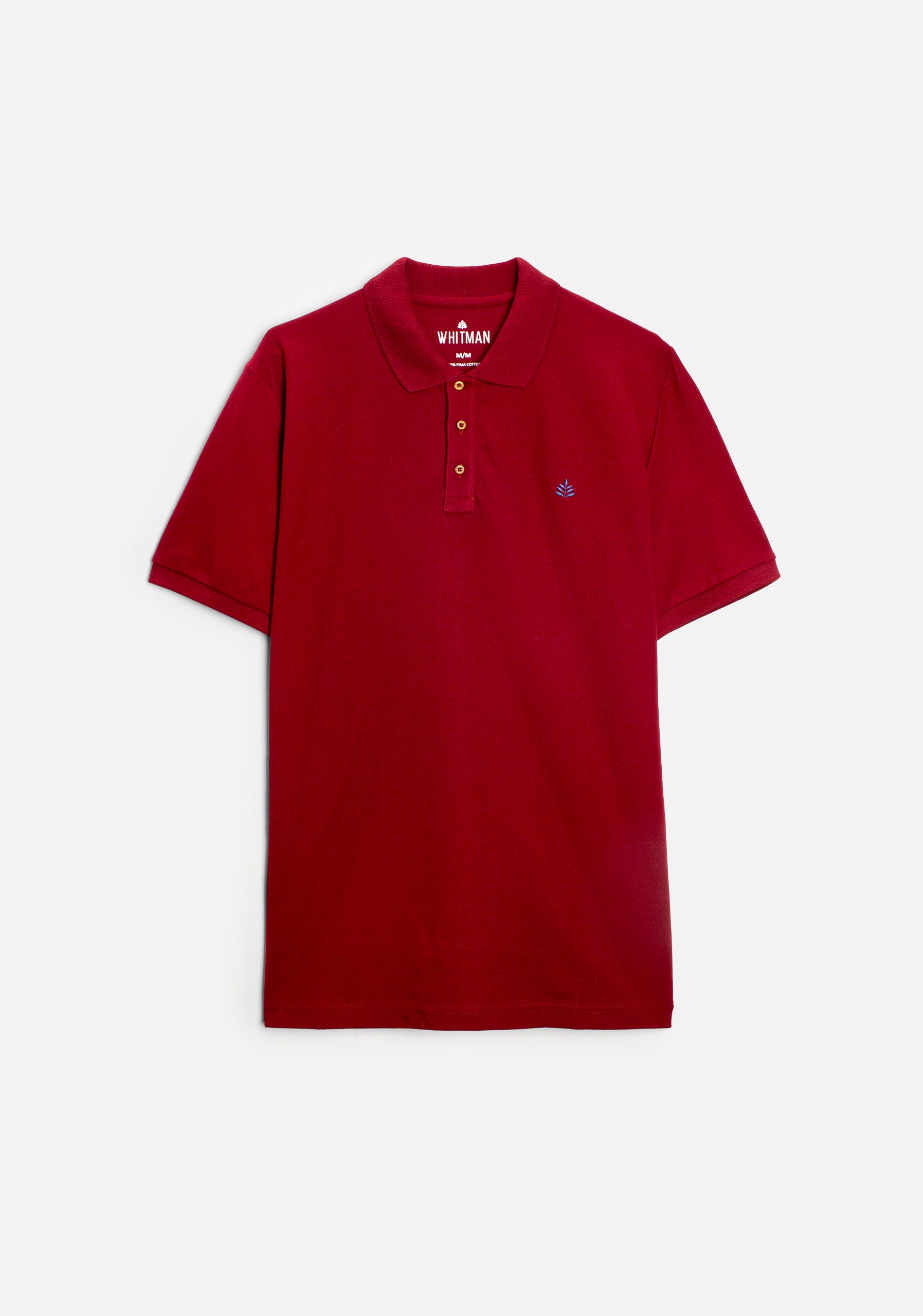 Playera Polo H Unicolor L-Azul Vino