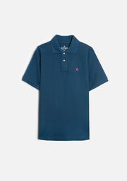 Playera Polo H L-Fuc Azul Petroleo