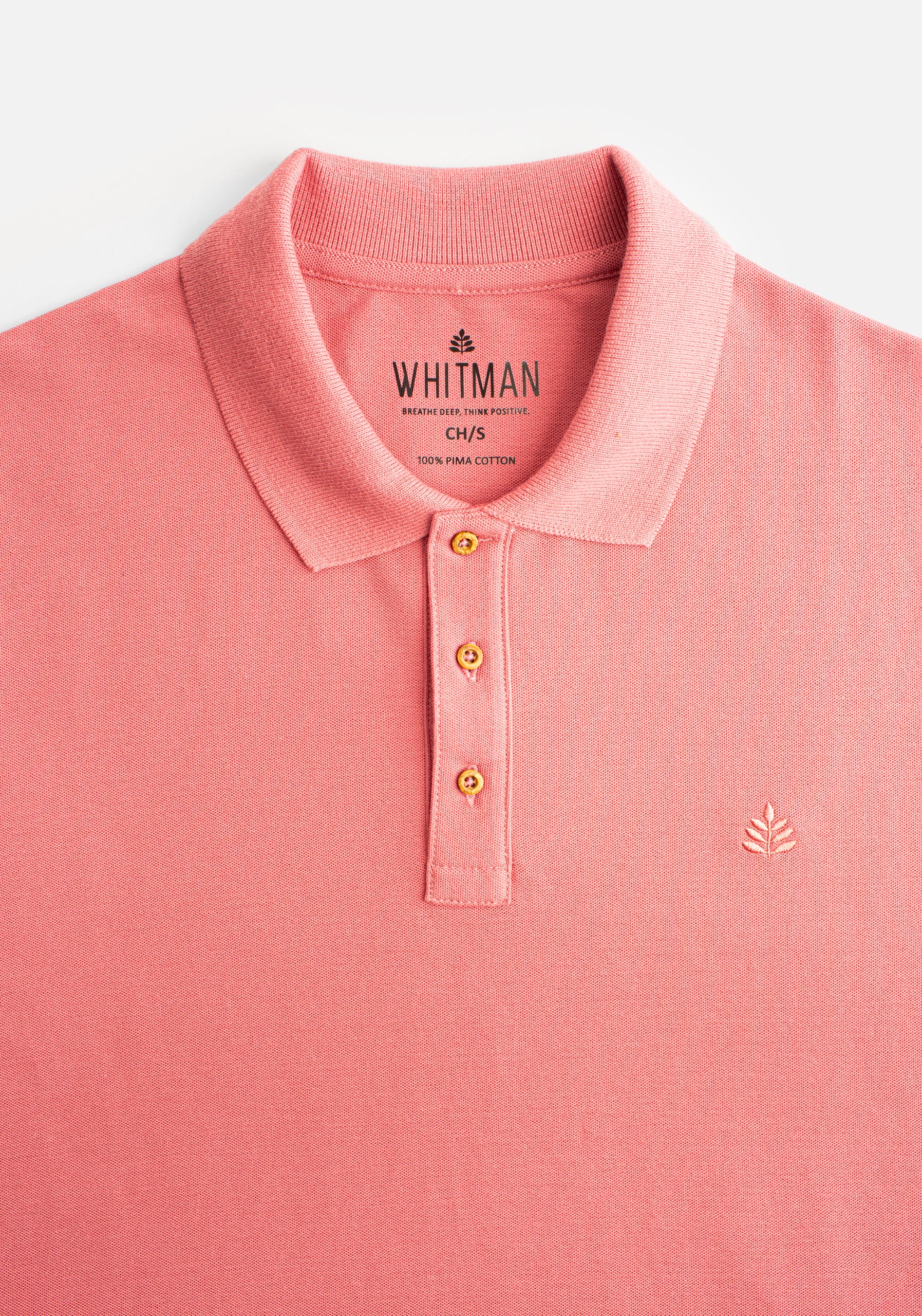 Playera Polo H Unicolor L-Atn Palo de Rosa