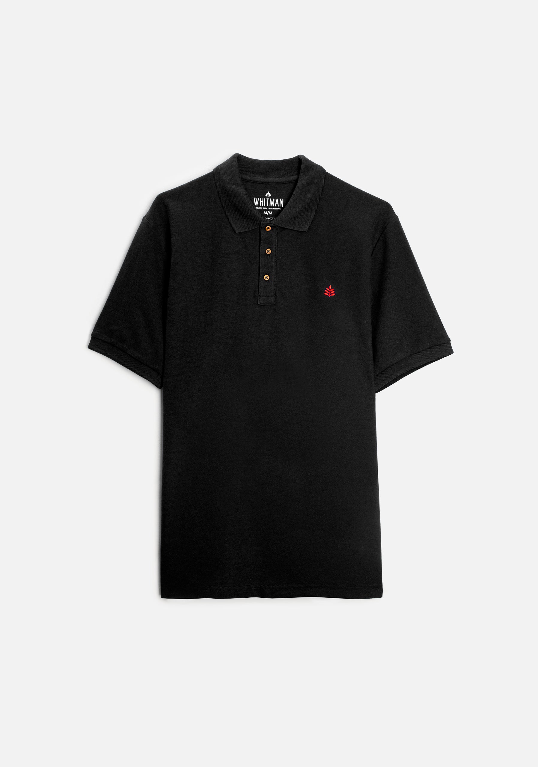 Playera Polo H Unicolor L-Roj Negro