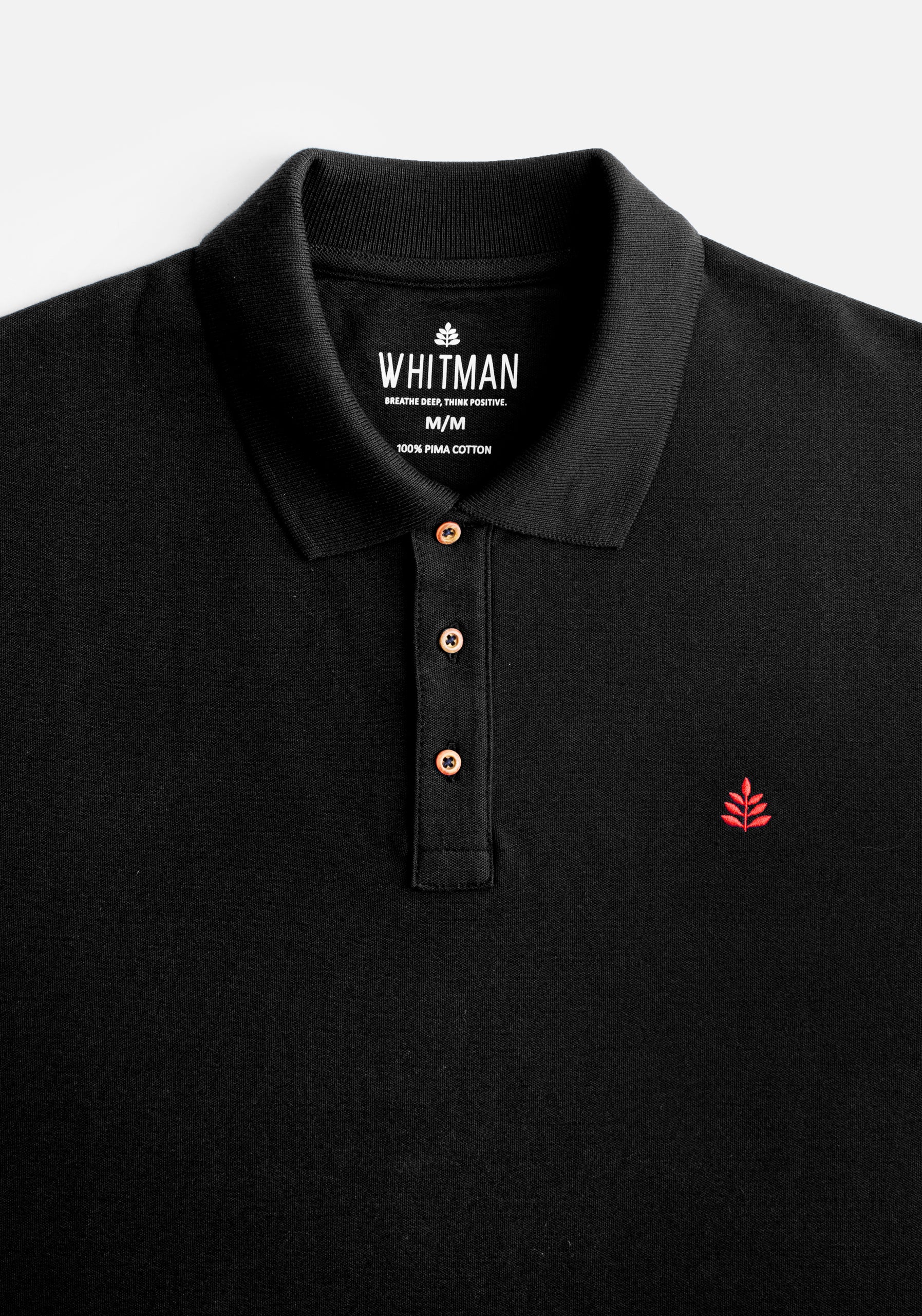Playera Polo H Unicolor L-Roj Negro