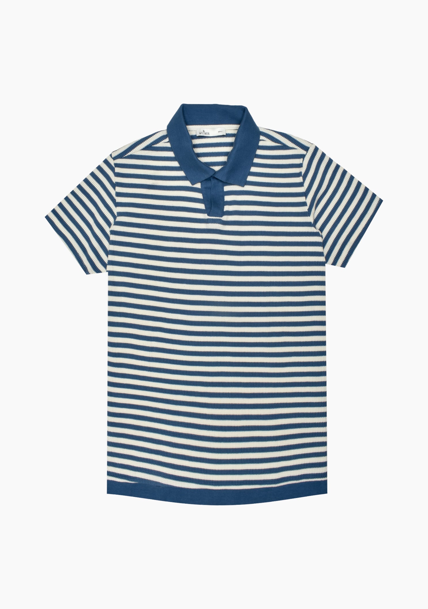 Playera Polo Listada Rayas Azul Medio